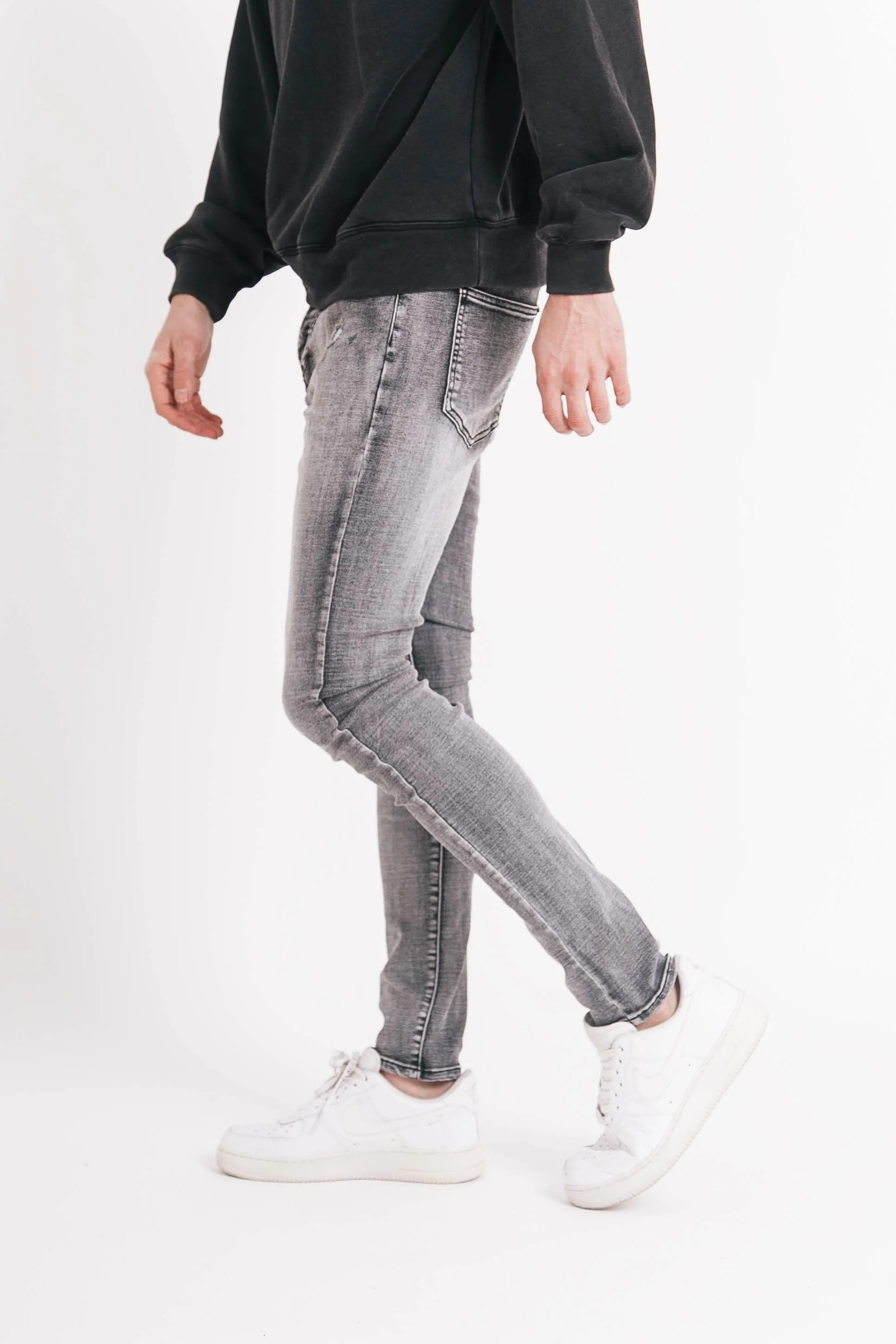 Jean délavé Gris foncé - Image 3