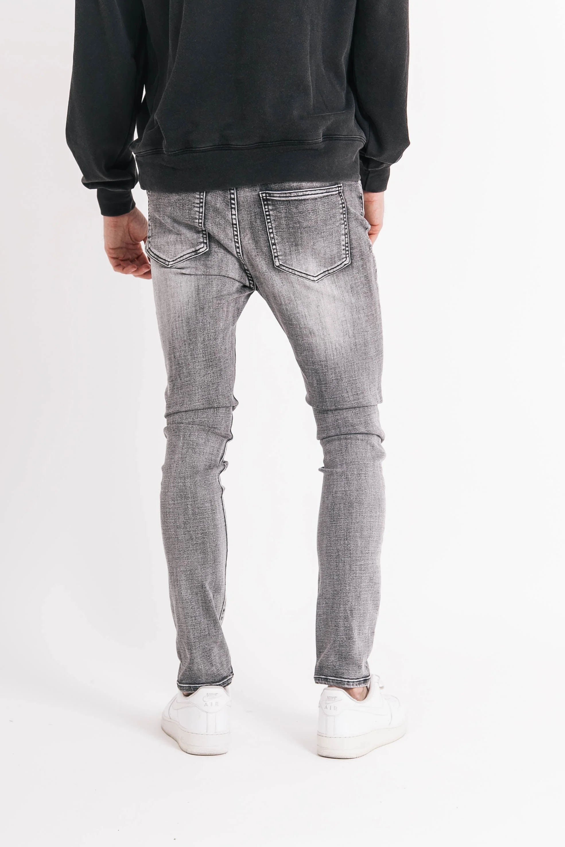 Jean délavé Gris foncé - Image 4