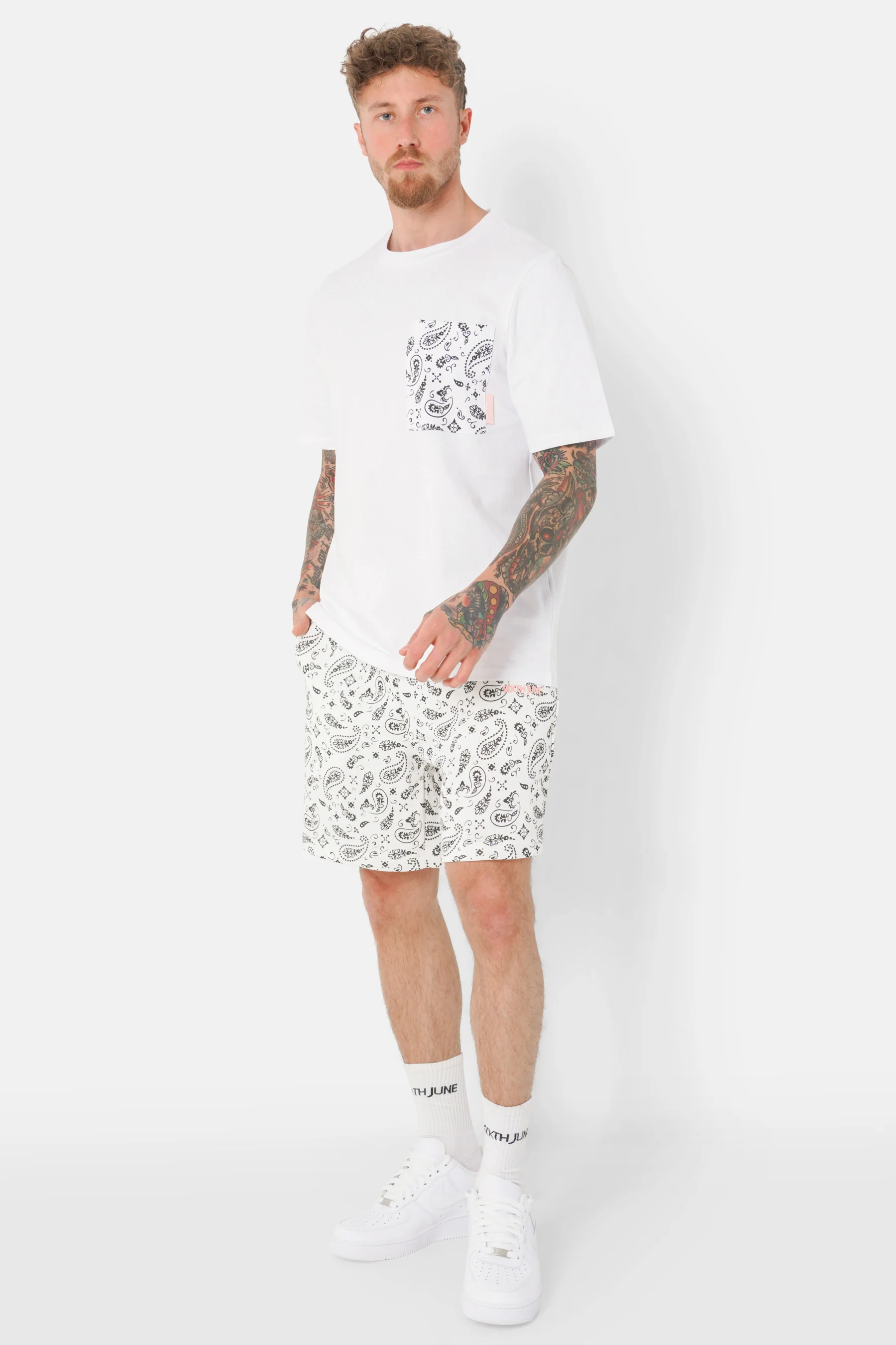 Short bandana cordon logo Blanc - Image 2