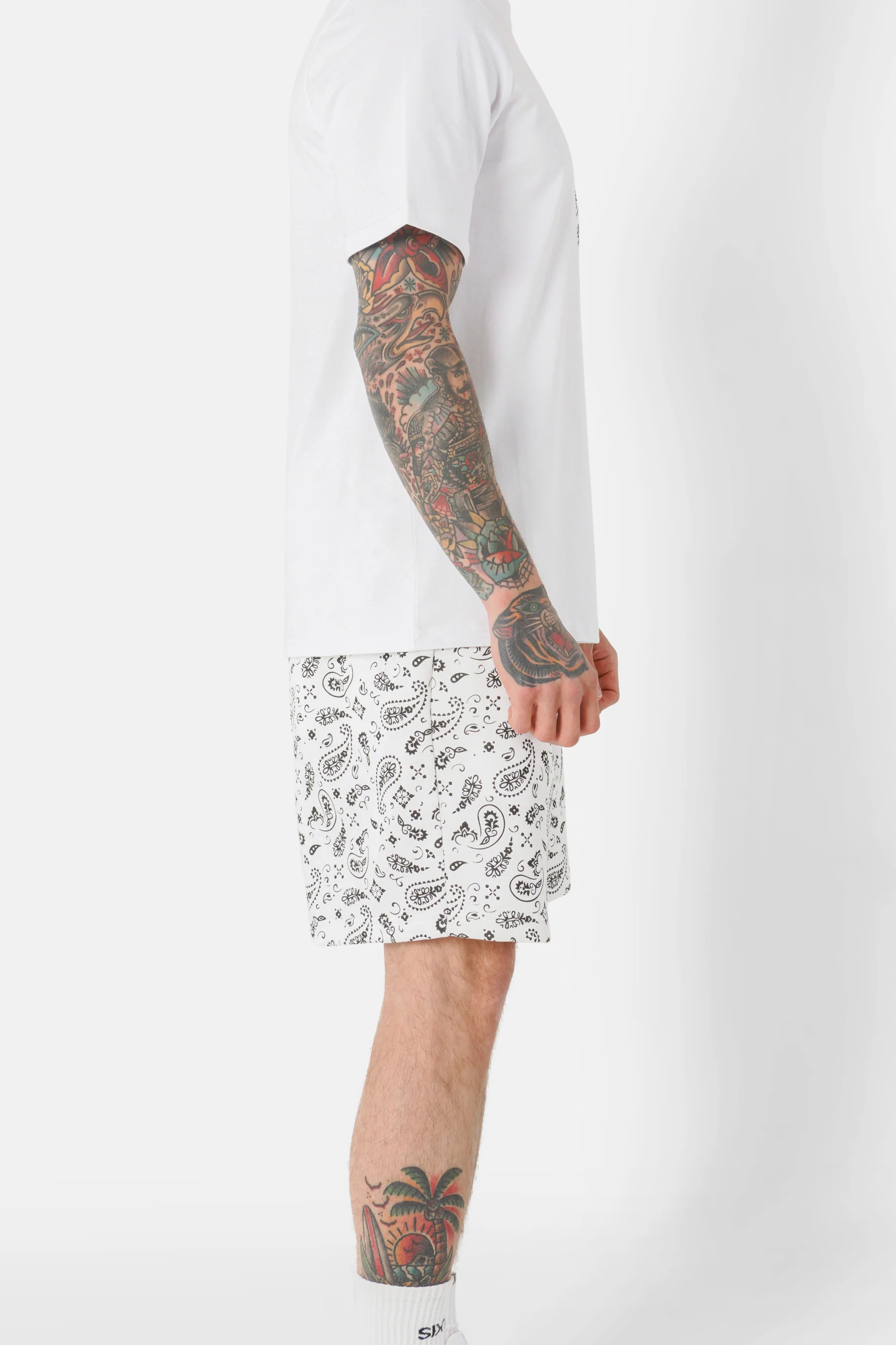 Short bandana cordon logo Blanc - Image 4