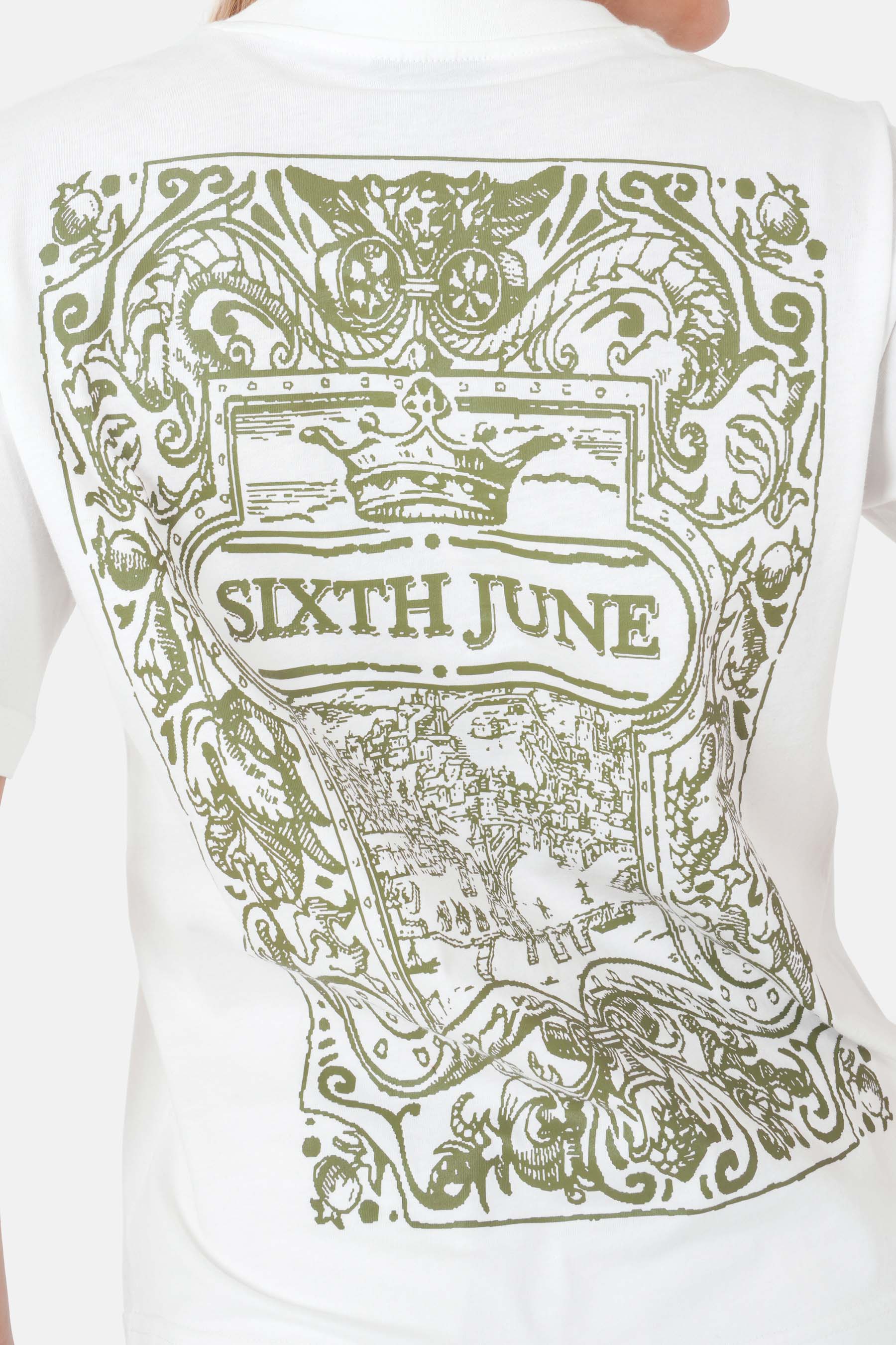 T-shirt motifs azulejos Blanc - Image 3