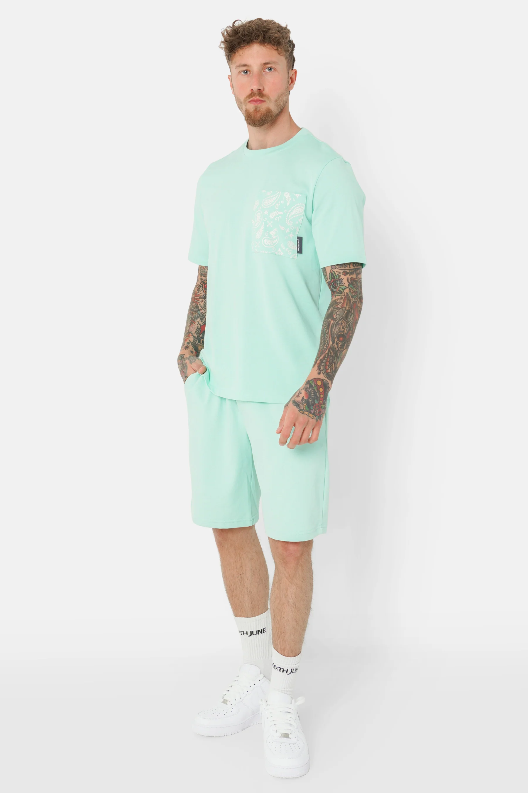 T-shirt poche bandana Vert clair - Image 2