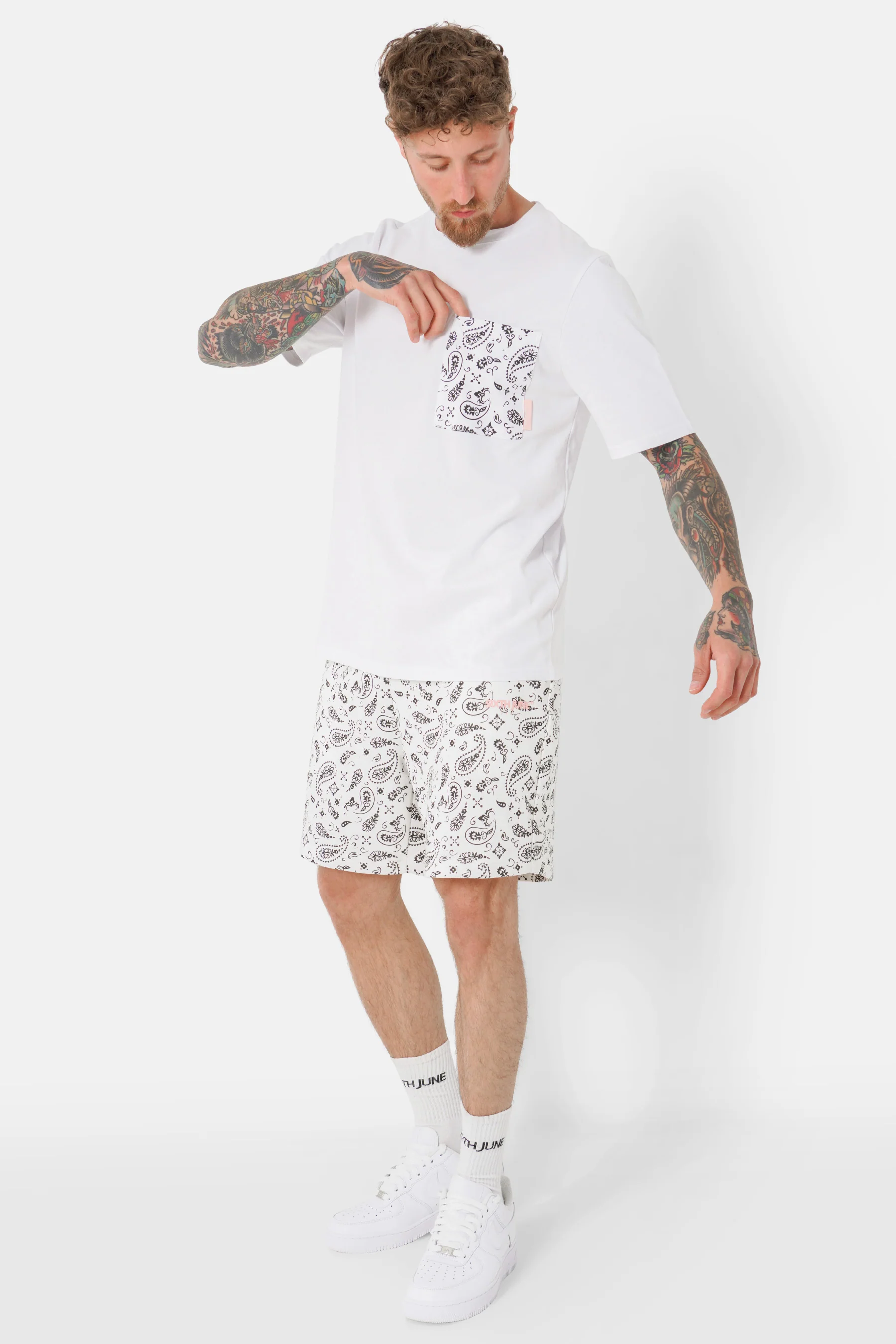 T-shirt poche bandana Blanc - Image 2