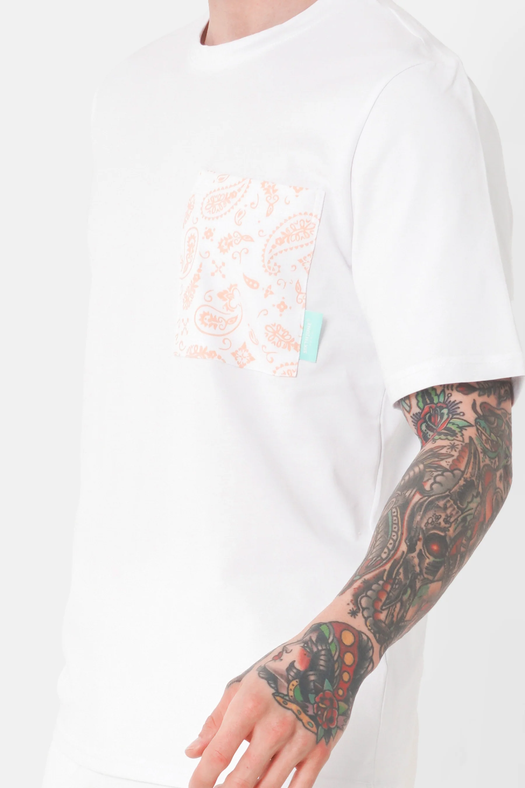 T-shirt poche bandana Blanc - Image 4