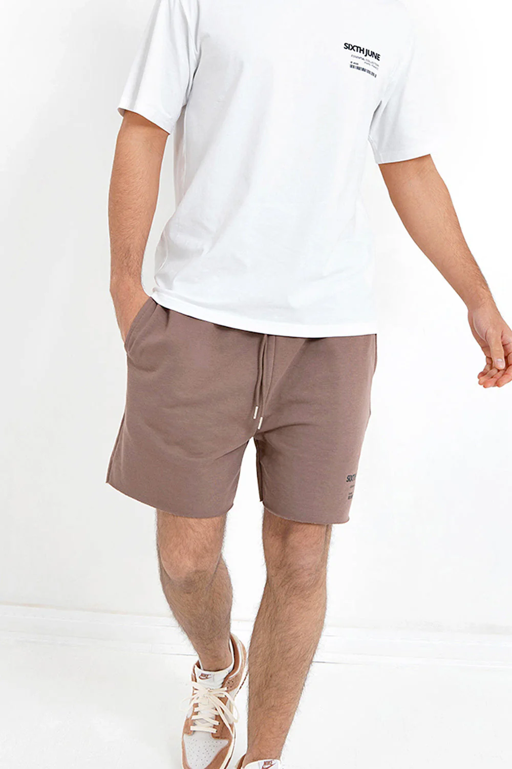 Short barcode bords francs Marron foncé