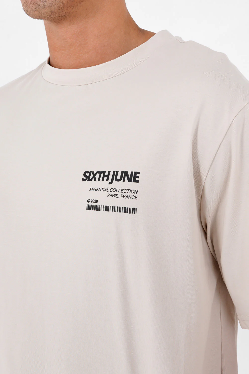 T-shirt barcode Beige - Image 3