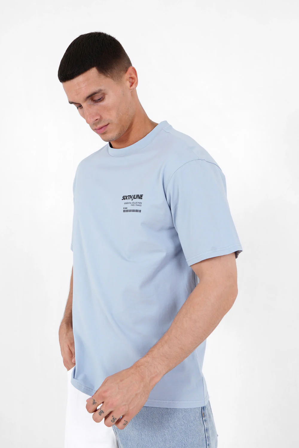 T-shirt barcode Bleu - Image 4