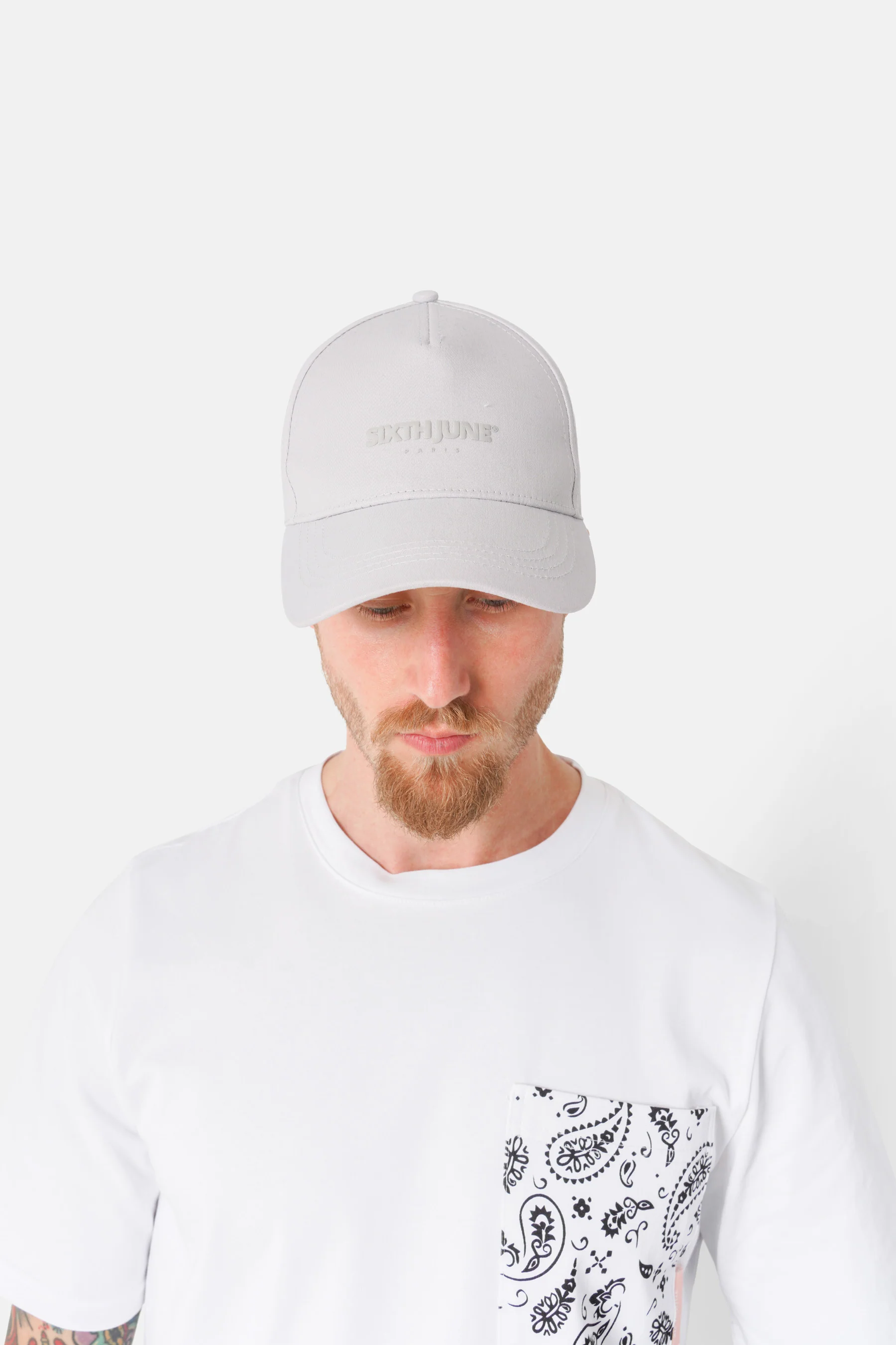 Casquette logo gommé Gris - Image 2