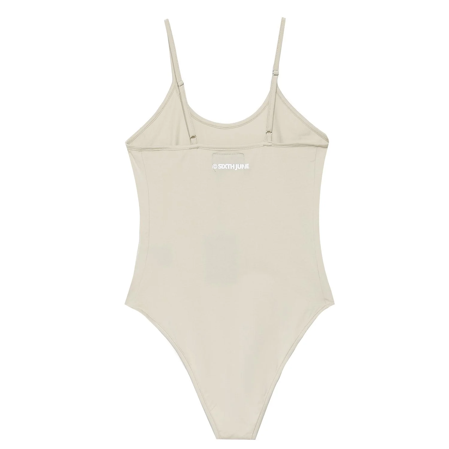 Body bretelles logo imprimé Beige - Image 6