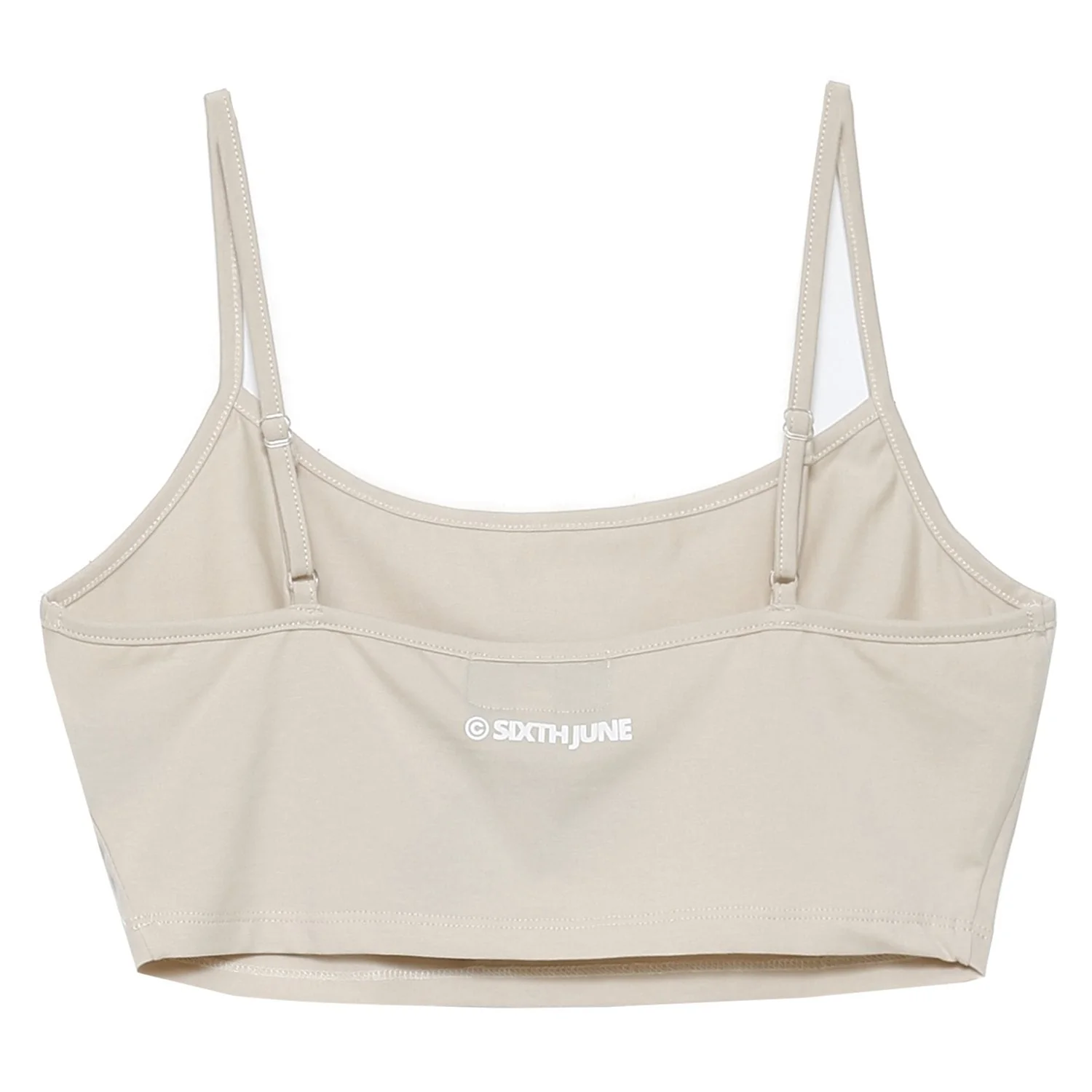 Brassière bretelles logo imprimé Beige clair - Image 7