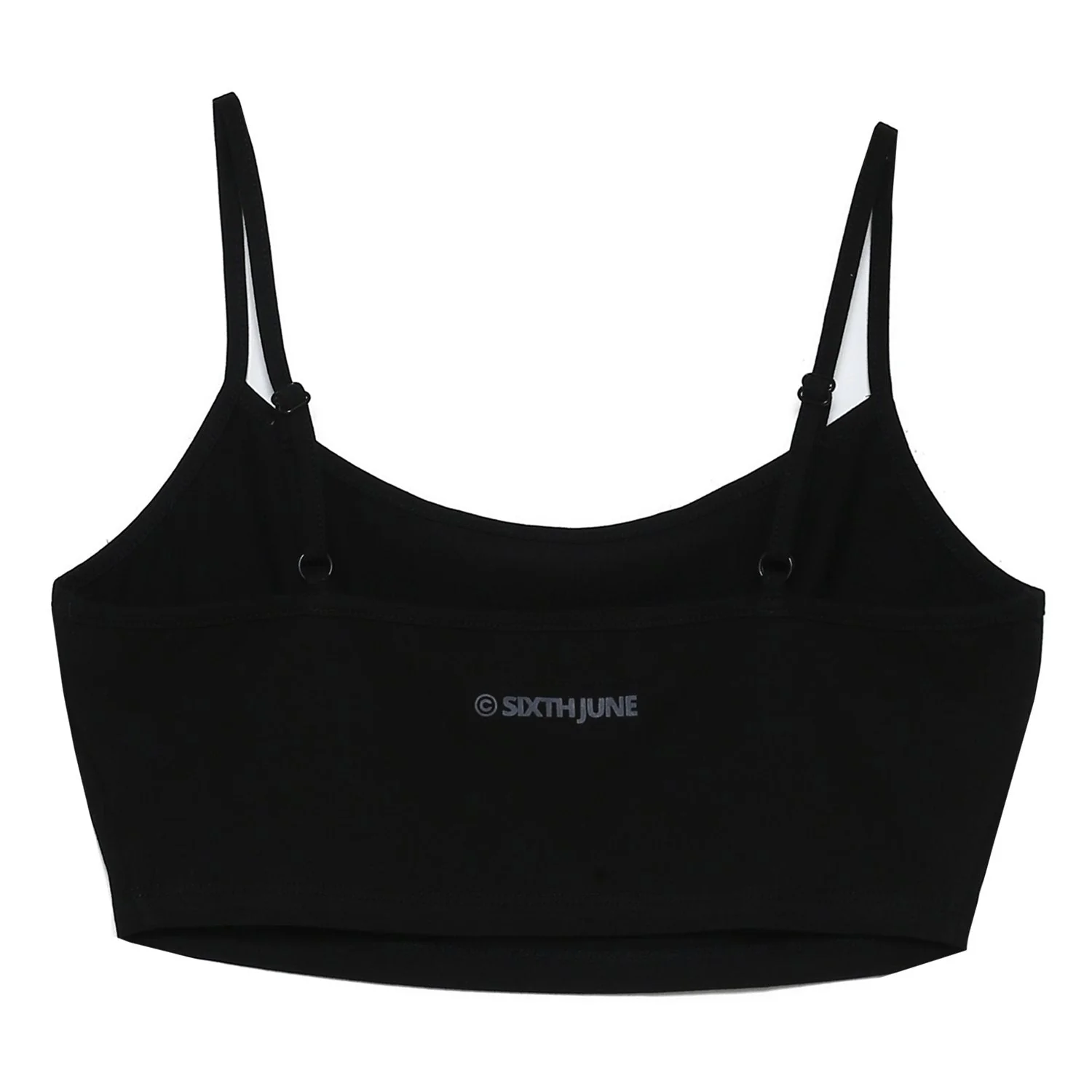 Brassière bretelles logo imprimé Noir - Image 7