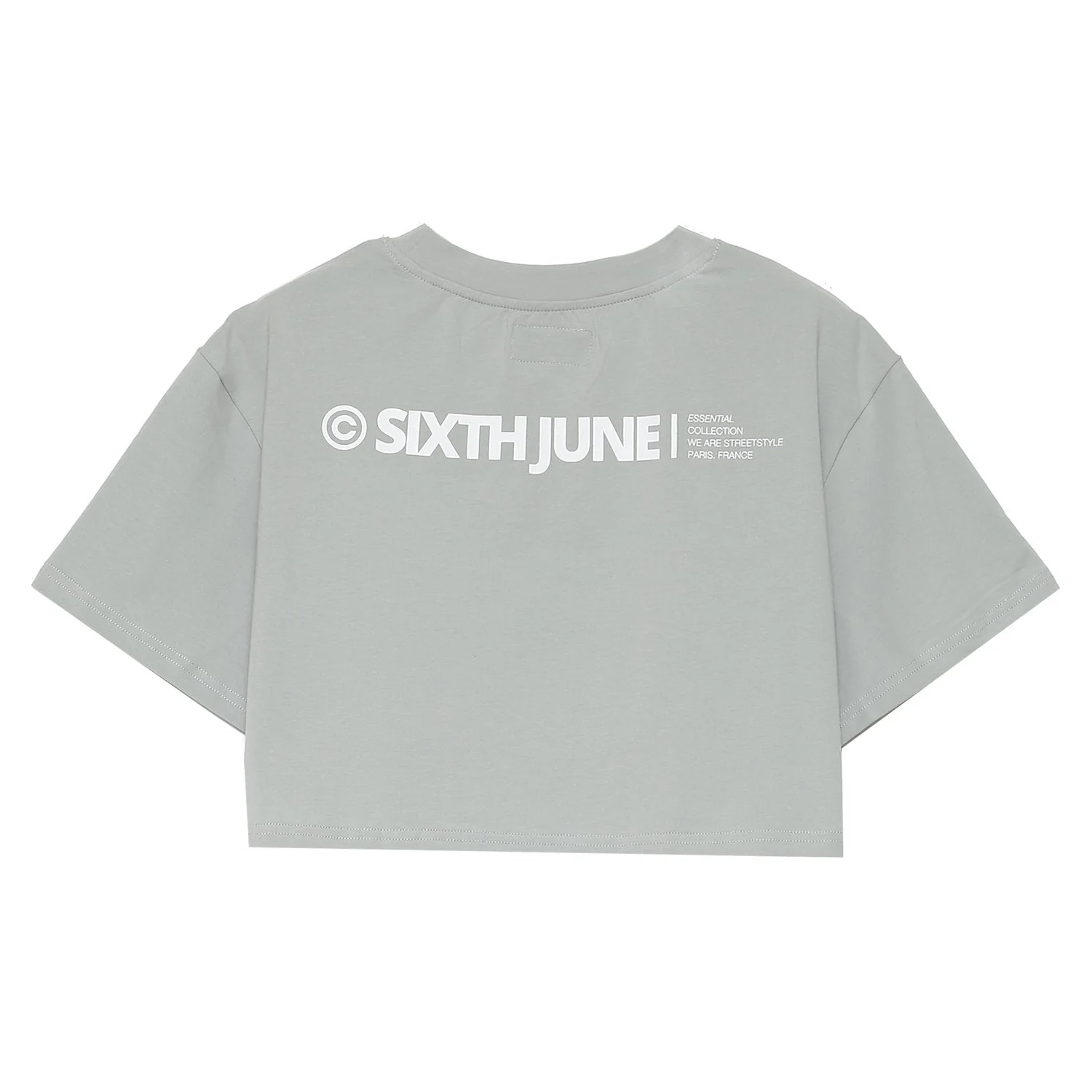 T-shirt court  double logo Vert clair - Image 7