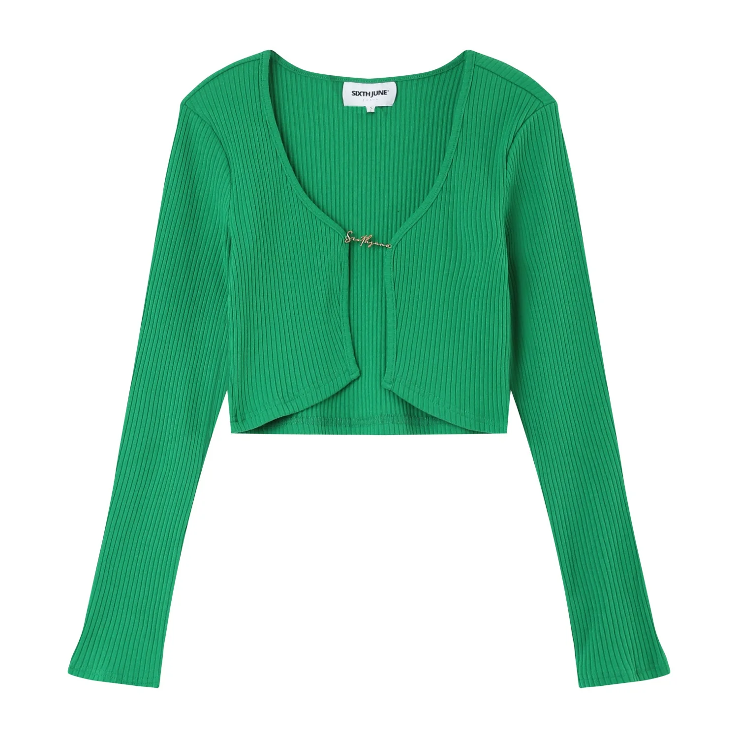 Top court ouverture bijou devant Vert - Image 7