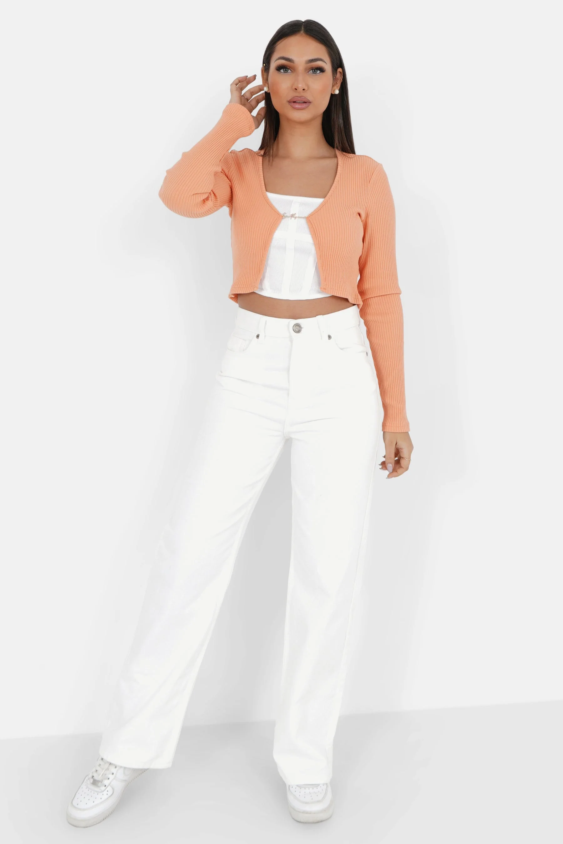 RIBBED jewel l/s top - Image 2