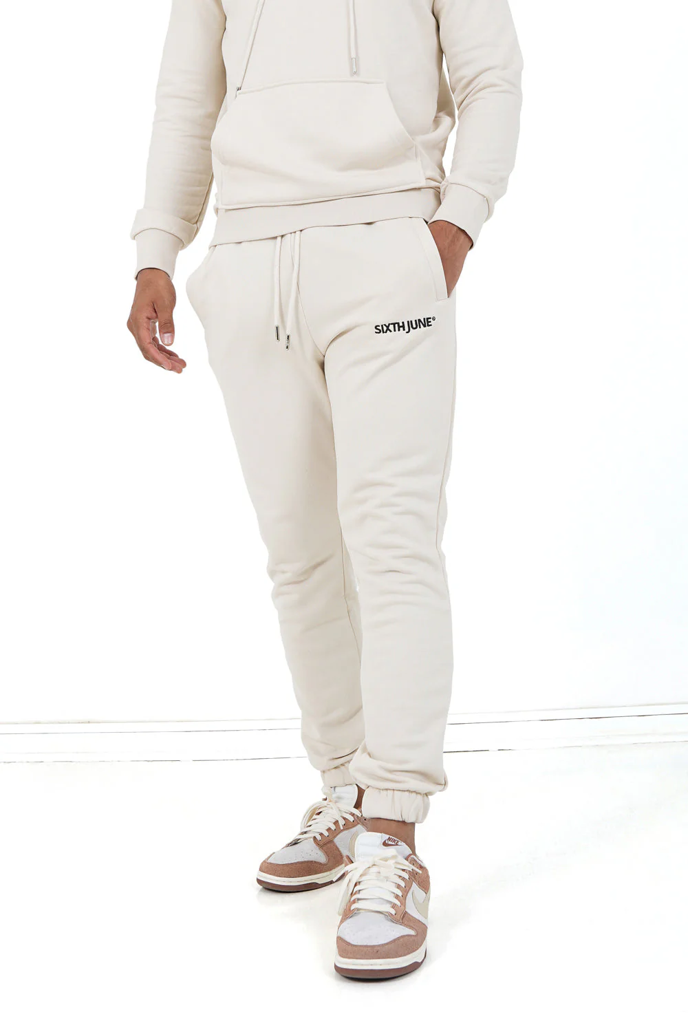 Jogging soft logo brodé Beige clair