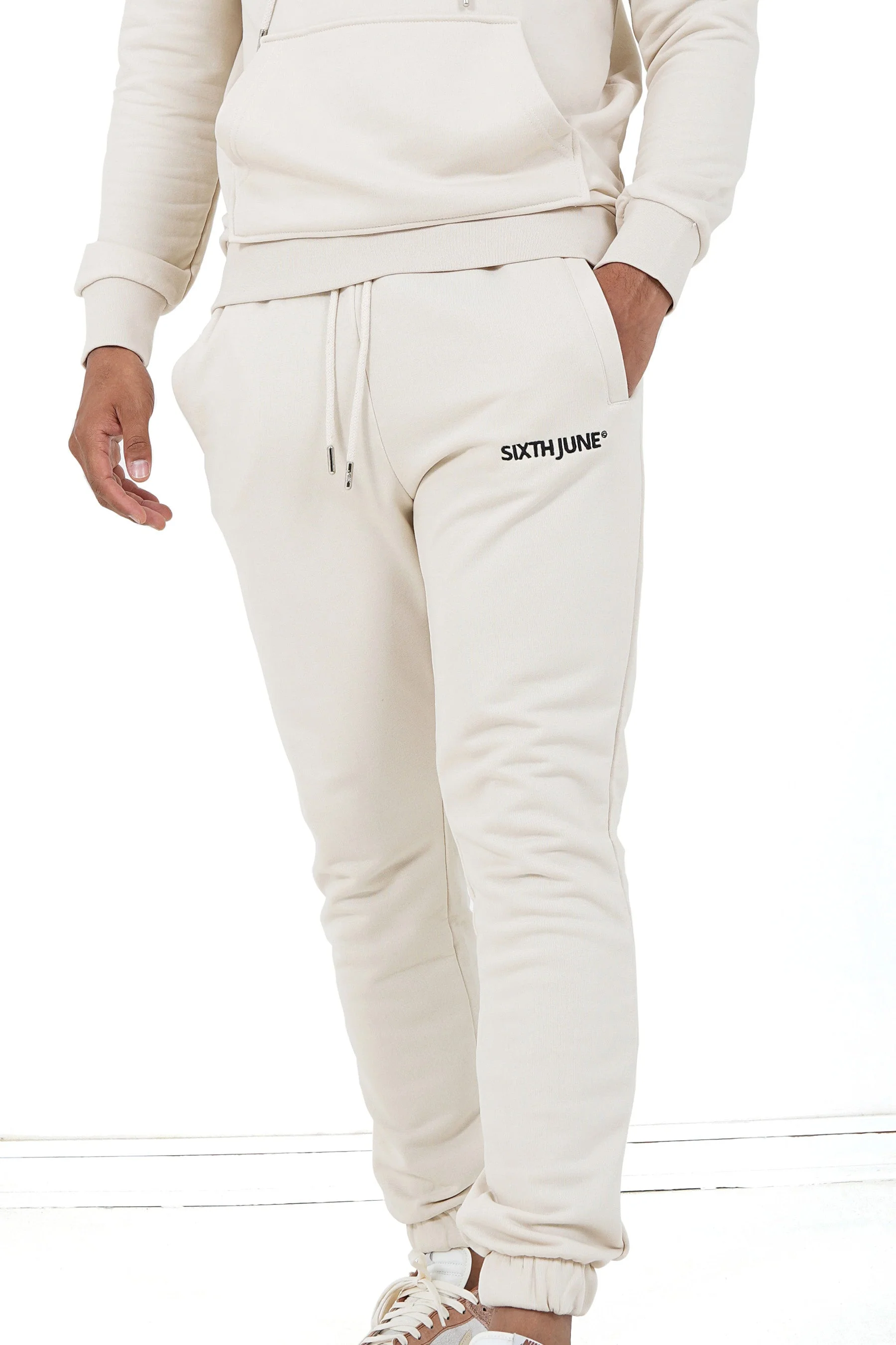 Jogging soft logo brodé Beige clair - Image 4