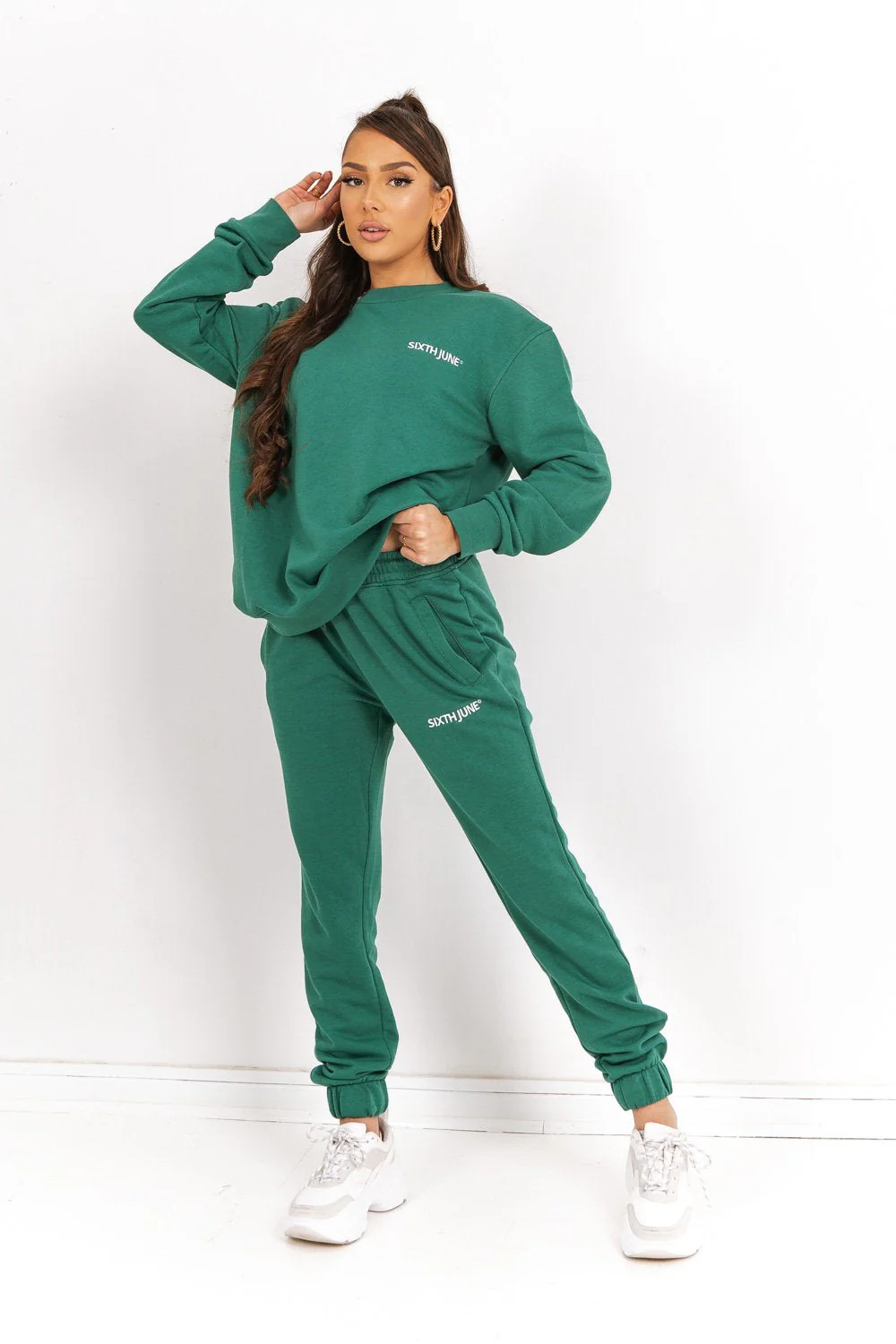 Jogging soft logo brodé Vert foncé - Image 6