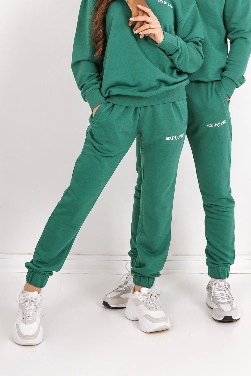 Jogging soft logo brodé Vert foncé - Image 7
