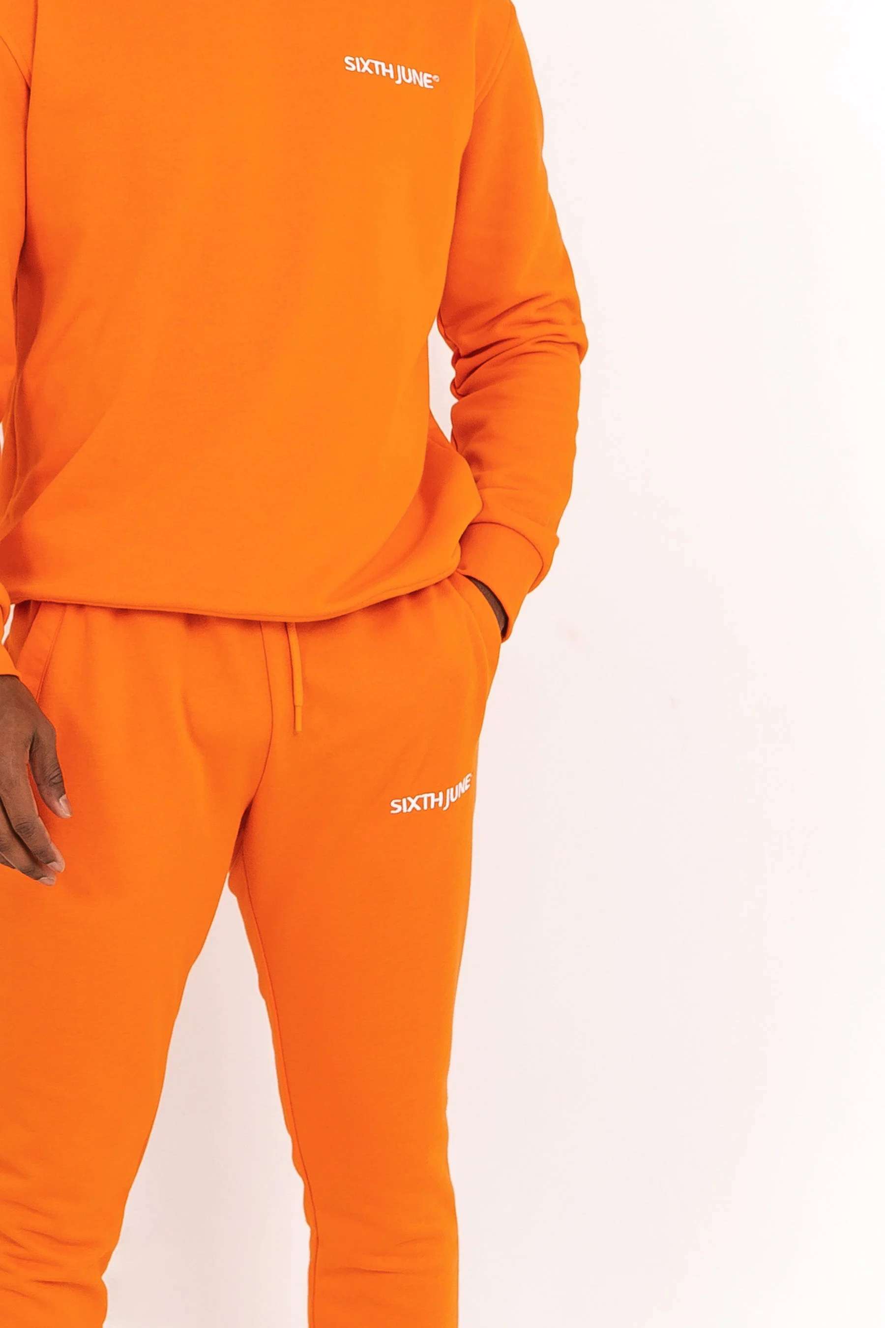 Jogging soft logo brodé Orange - Image 4