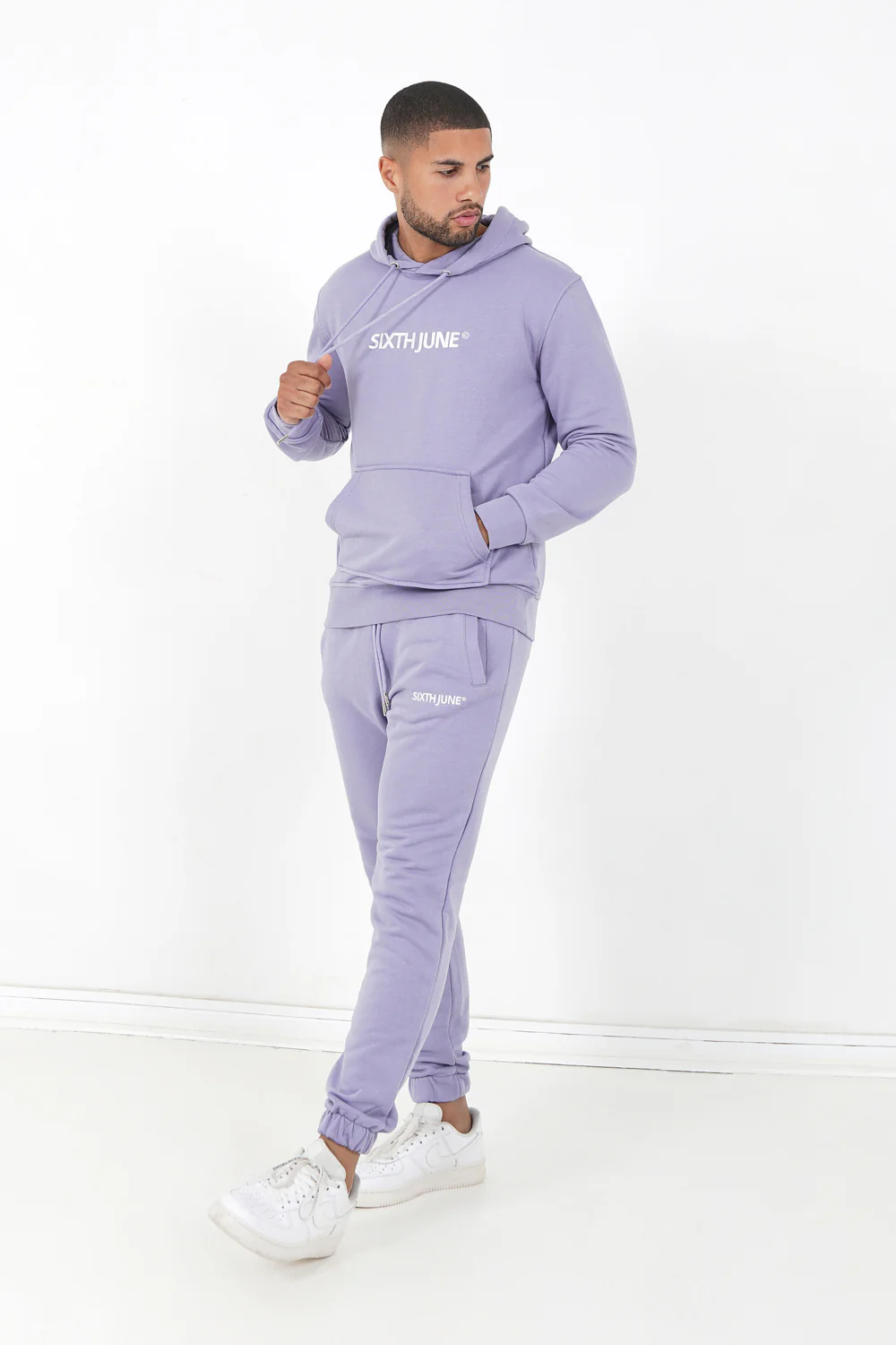 Jogging soft logo brodé Violet - Image 2