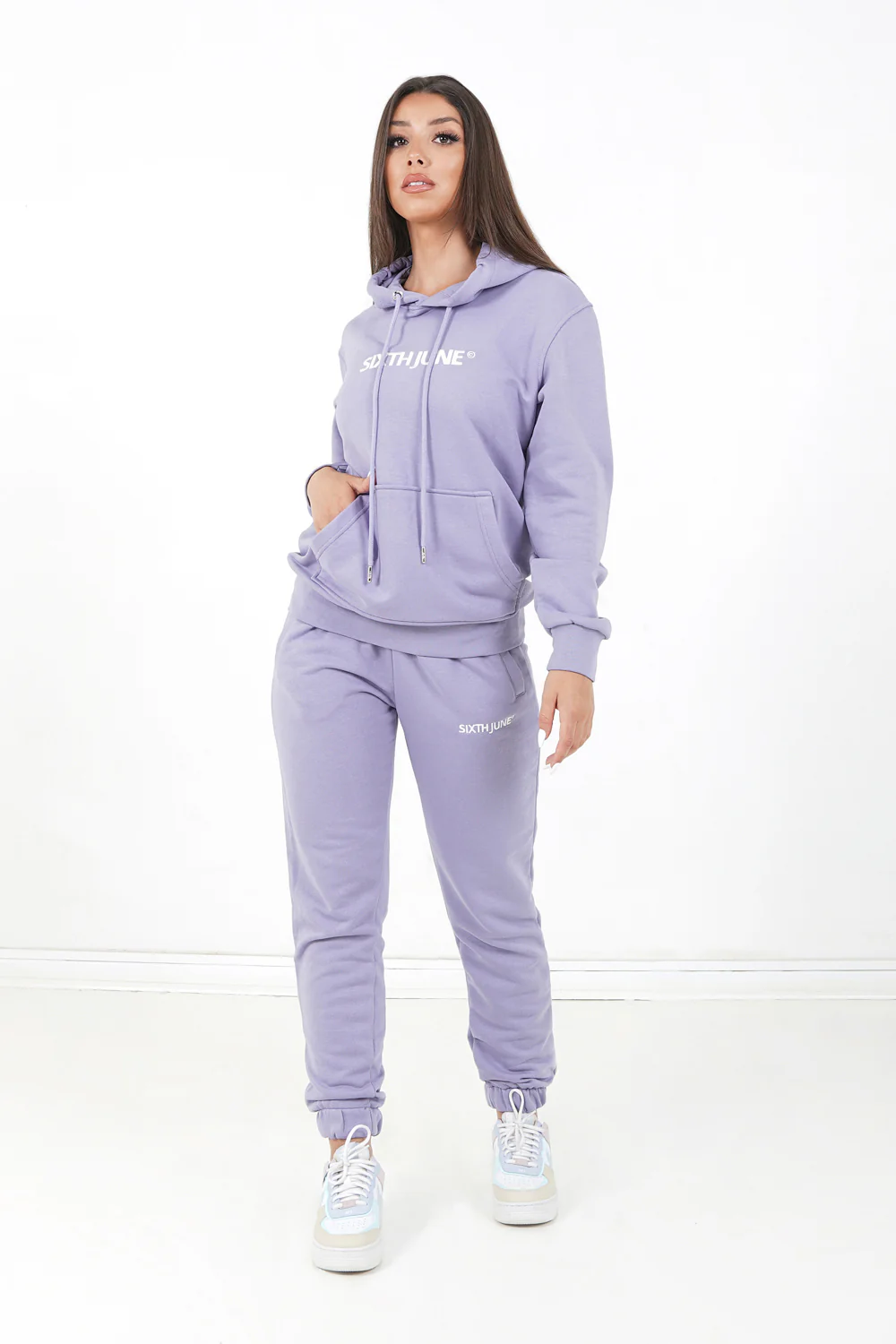 Jogging soft logo brodé Violet - Image 6