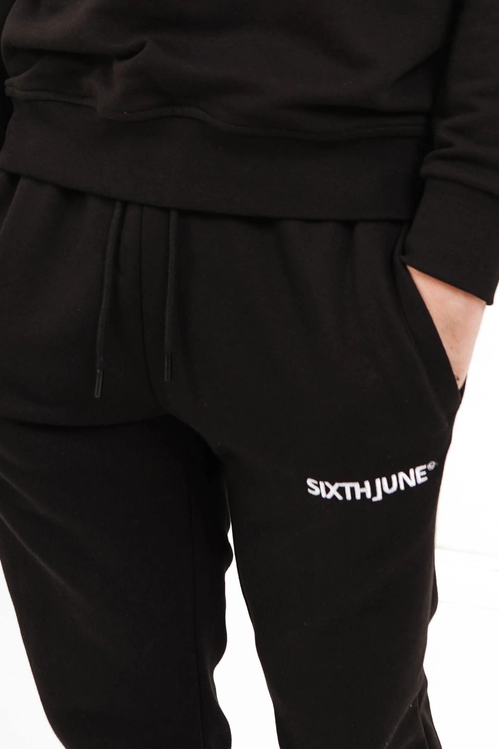 Jogging soft logo brodé Noir - Image 3