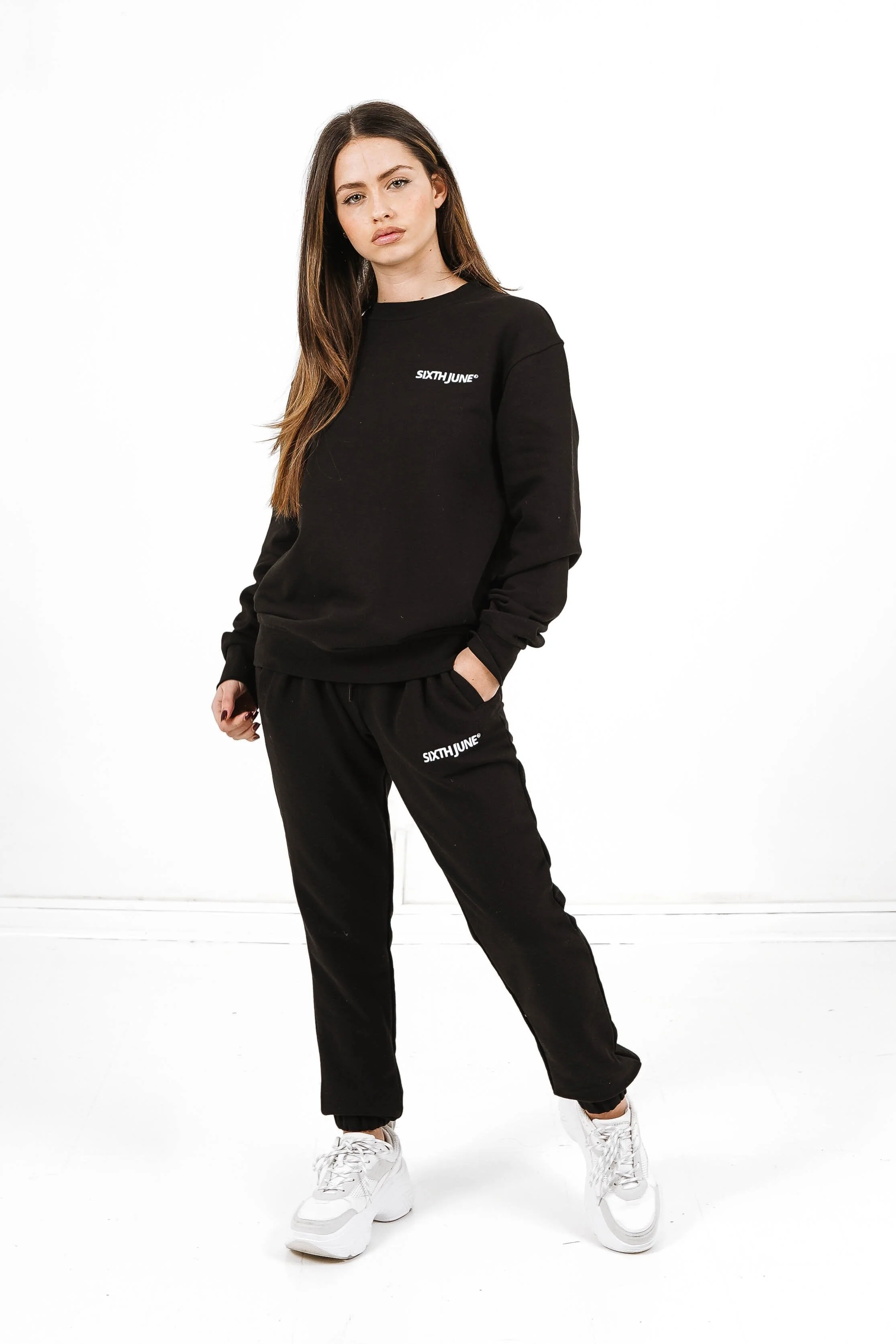 Jogging soft logo brodé Noir - Image 5