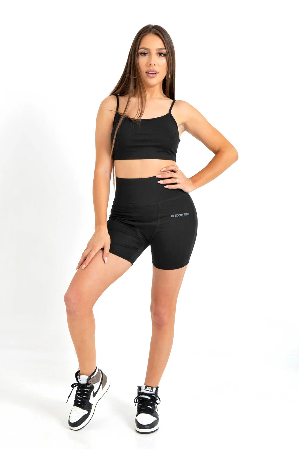 Cycliste court logo Noir - Image 2