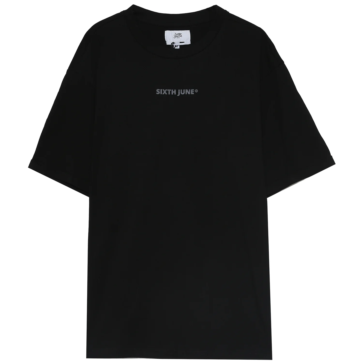 T-shirt basique logo manches noir