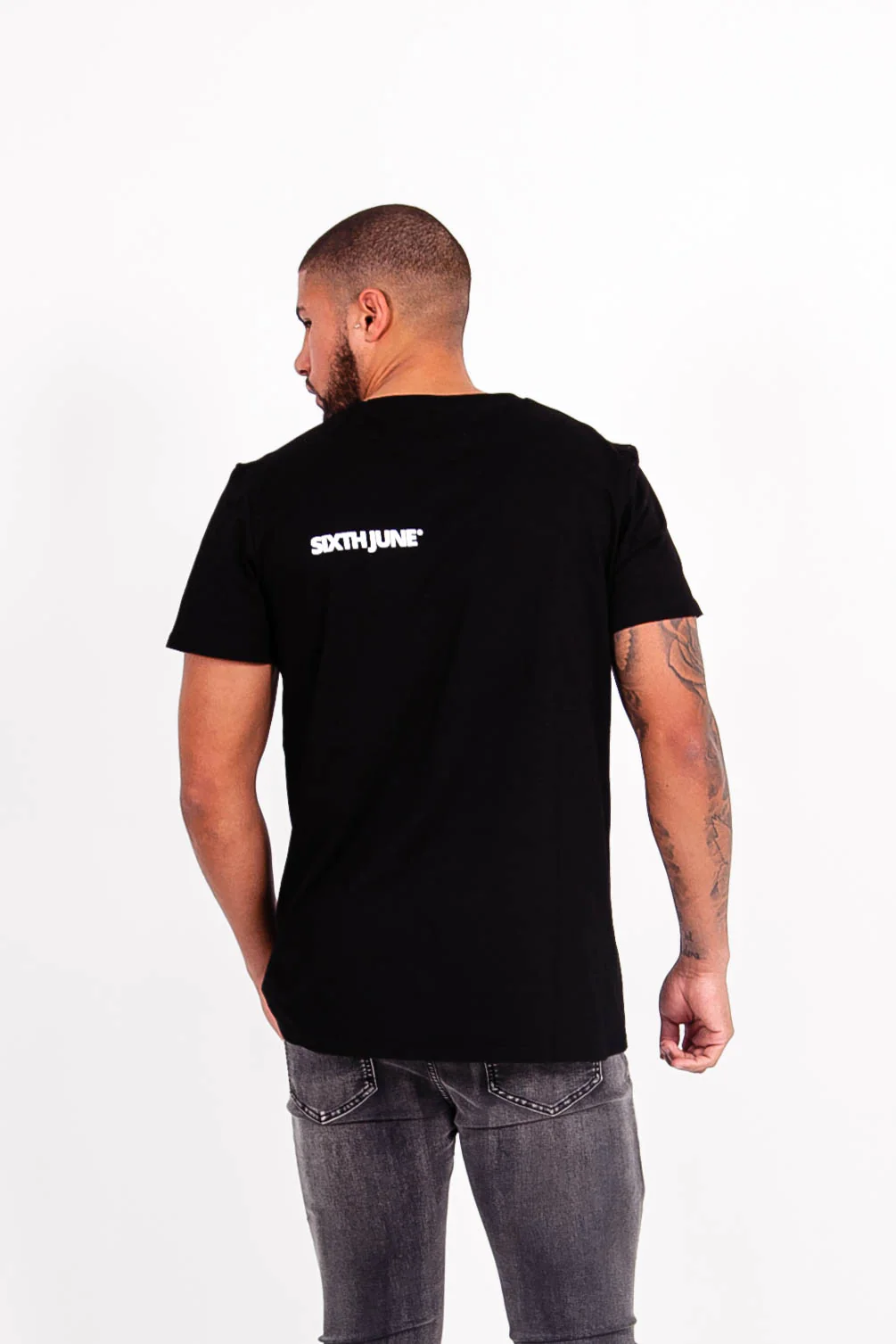 T-shirt logo avant arrière noir - Image 5
