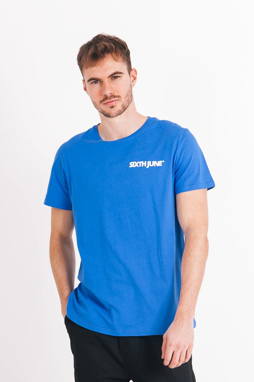 T-shirt logo avant arrière Bleu
