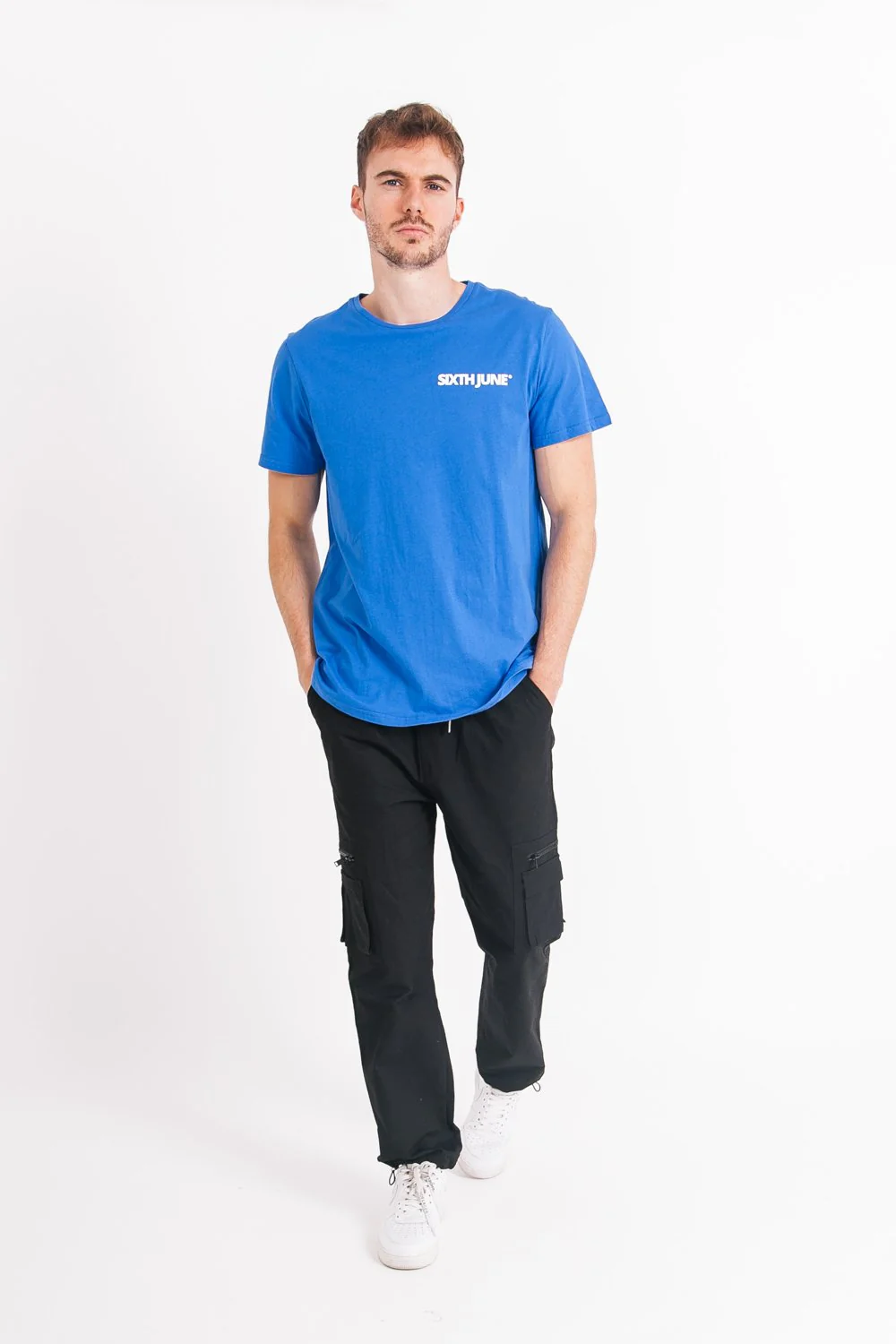 T-shirt logo avant arrière Bleu - Image 2