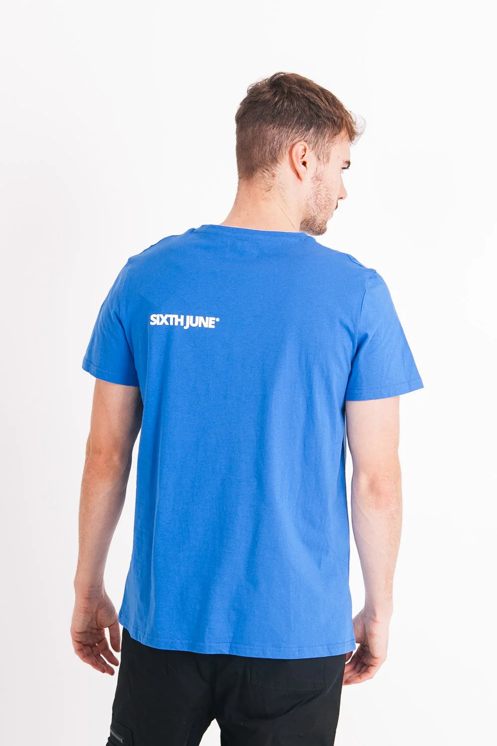 T-shirt logo avant arrière Bleu - Image 5