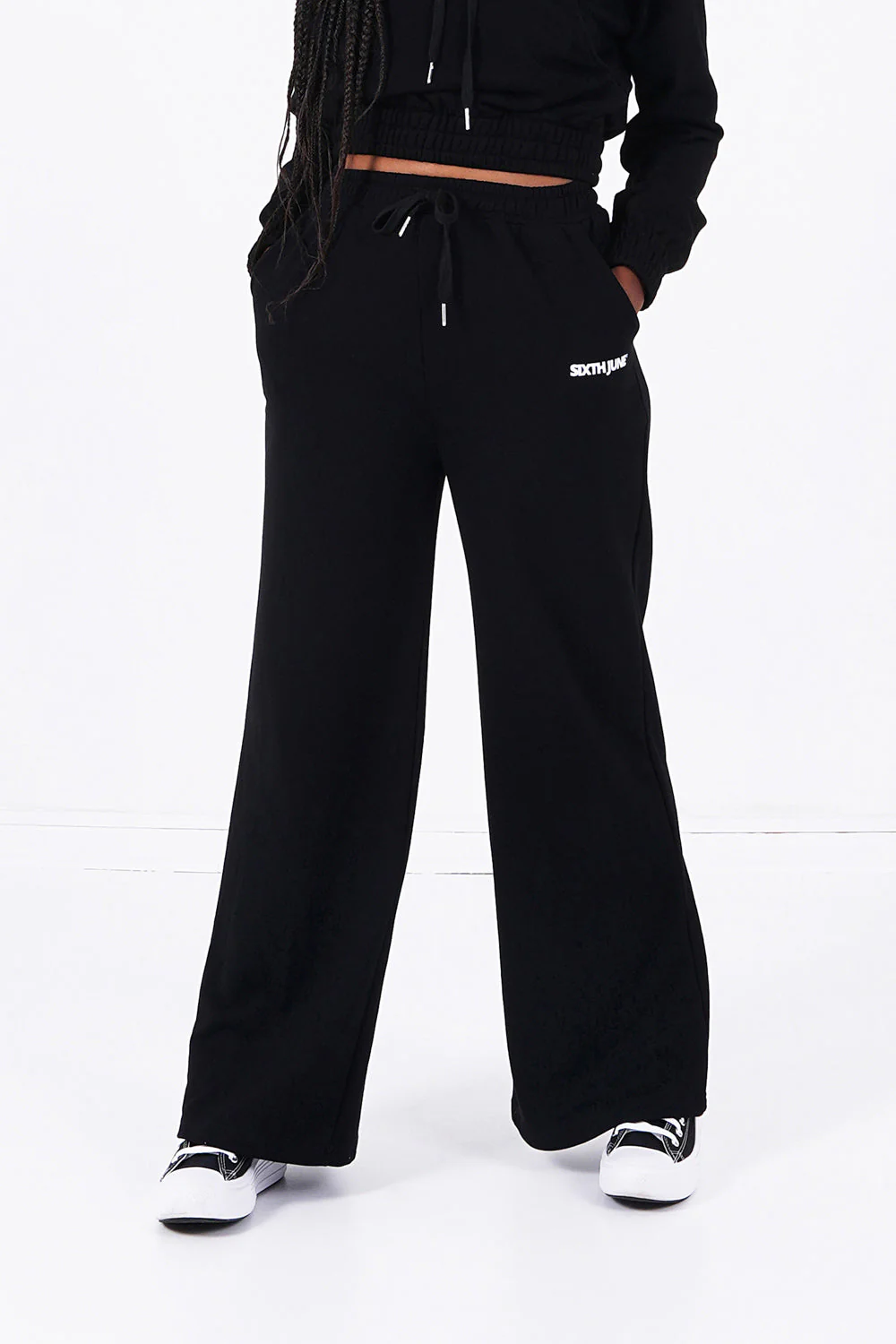 Jogging jambes larges Noir