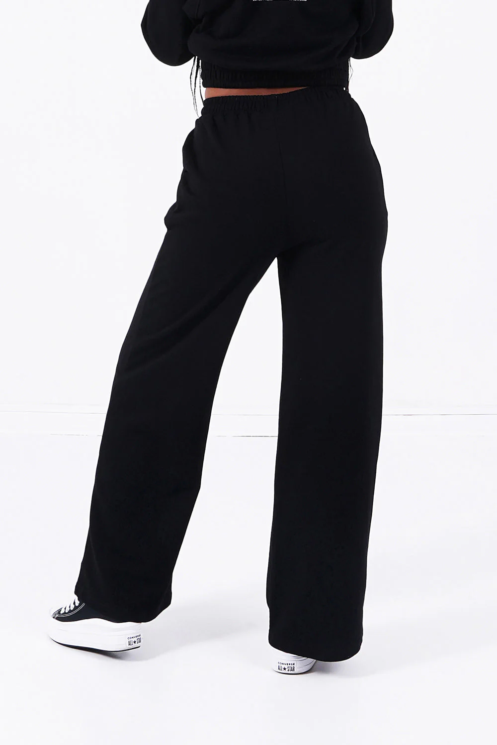 Jogging jambes larges Noir - Image 4