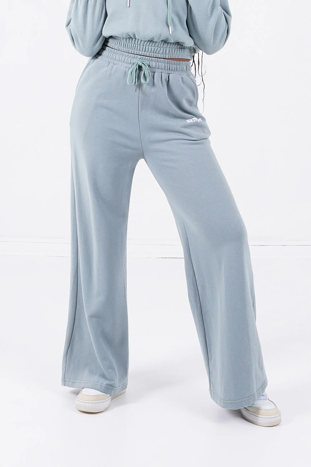 Jogging jambes larges Bleu clair