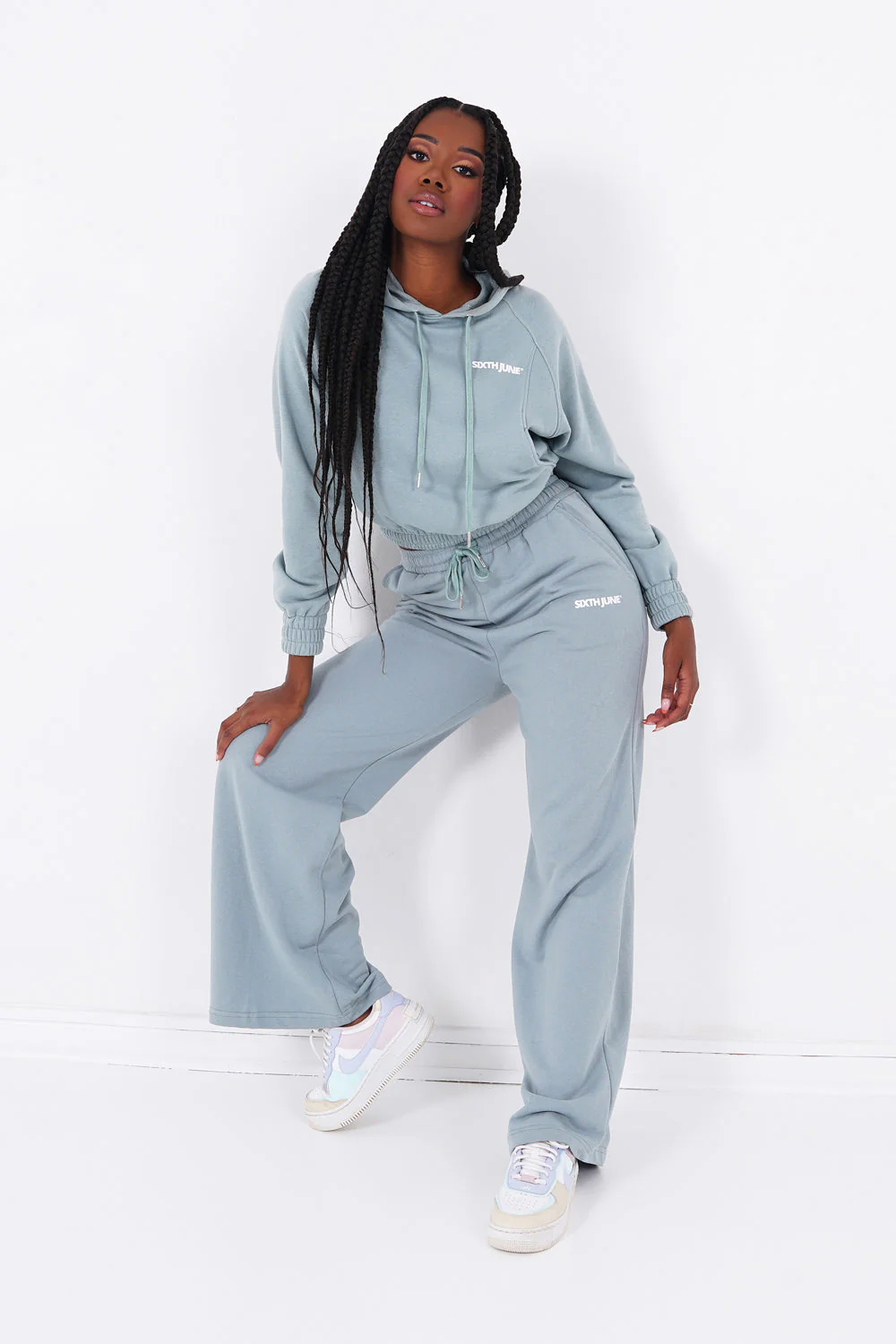 Jogging jambes larges Bleu clair - Image 2