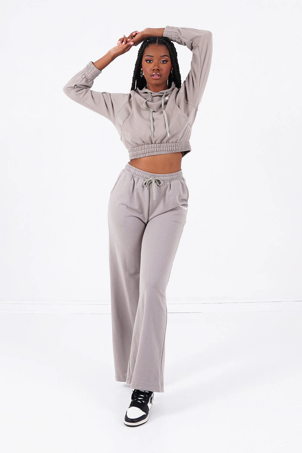 Jogging jambes larges Gris - Image 2