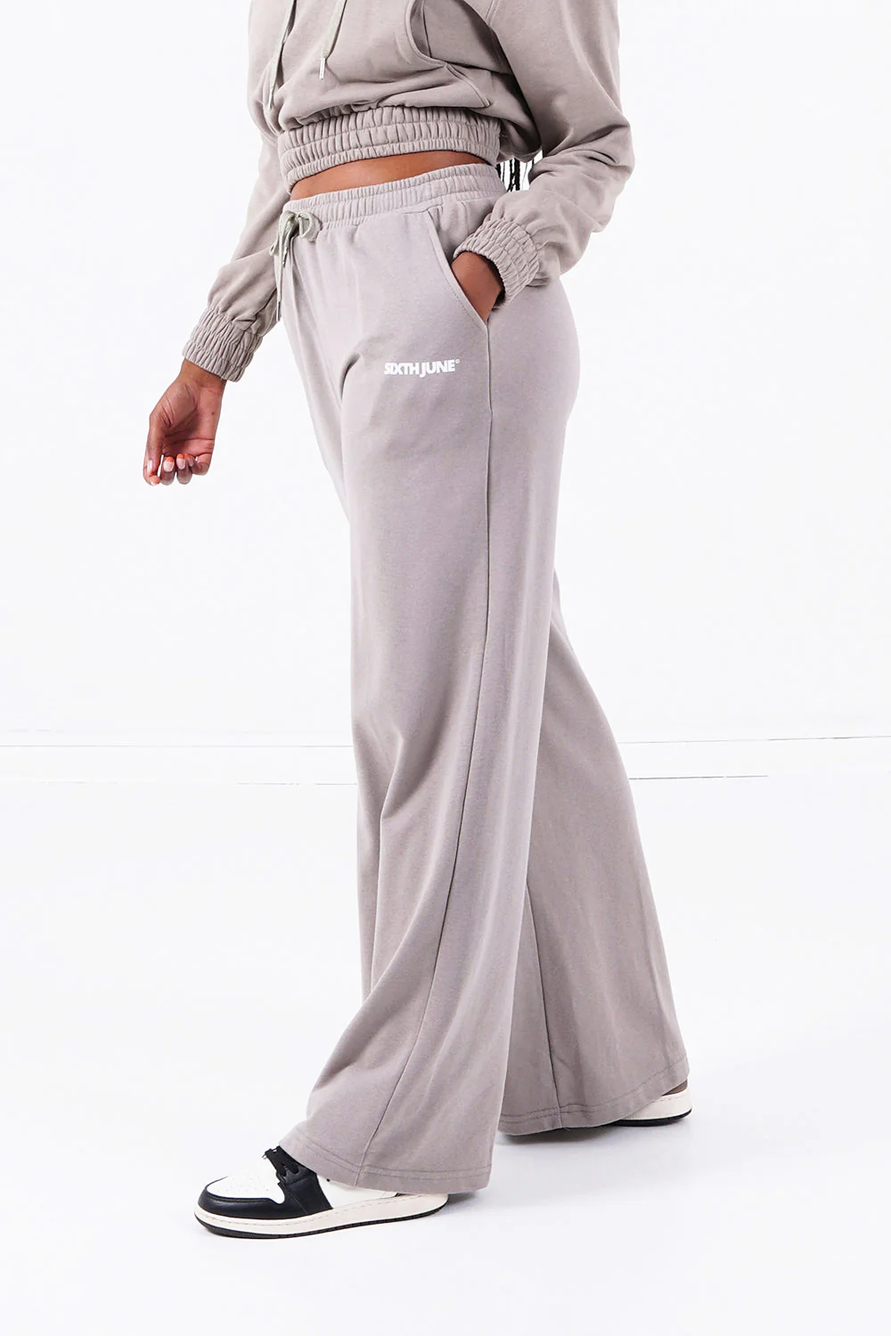 Jogging jambes larges Gris - Image 4