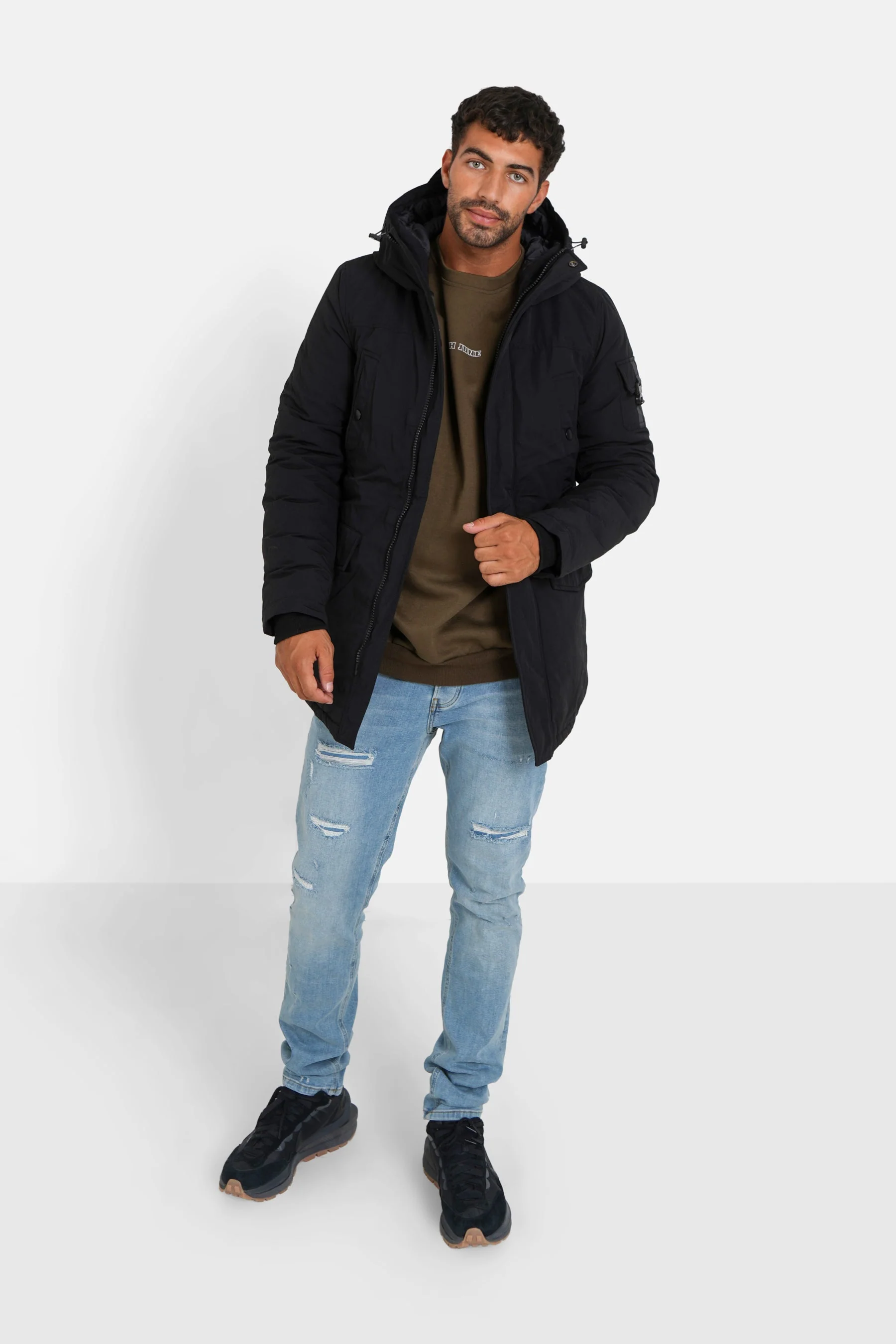Parka capuche Noir - Image 2