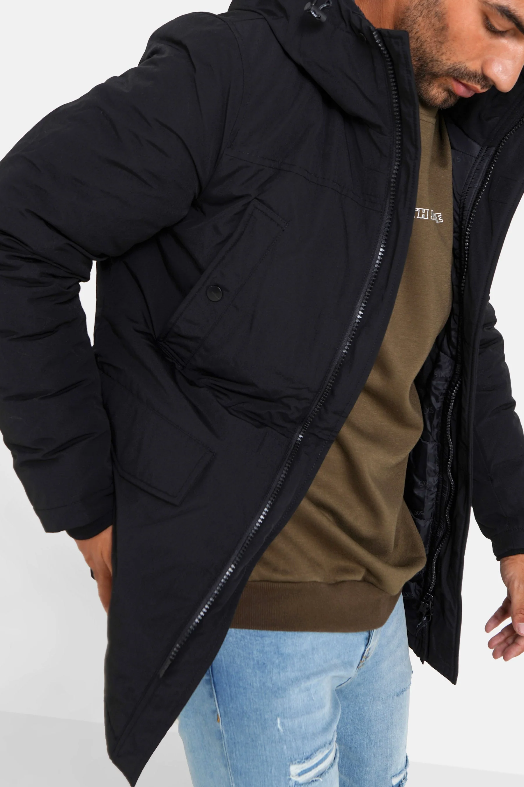 Parka capuche Noir - Image 3