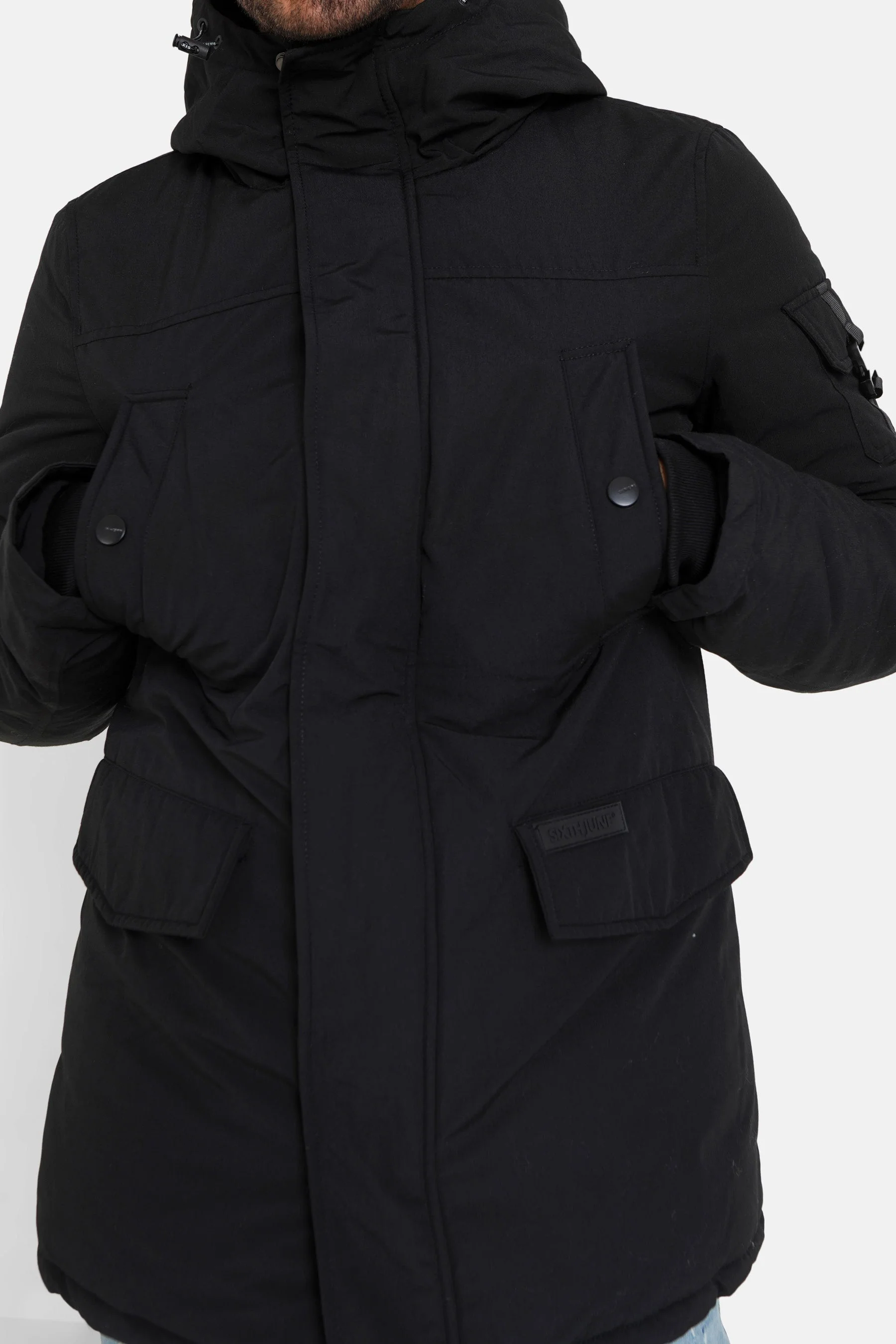 Parka capuche Noir - Image 4