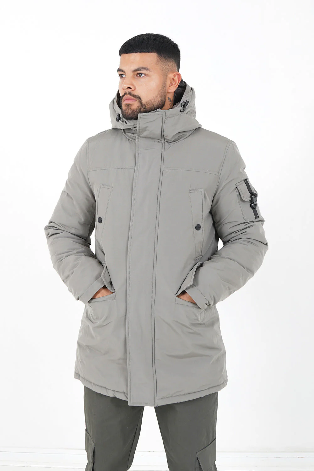 Parka capuche Vert kaki