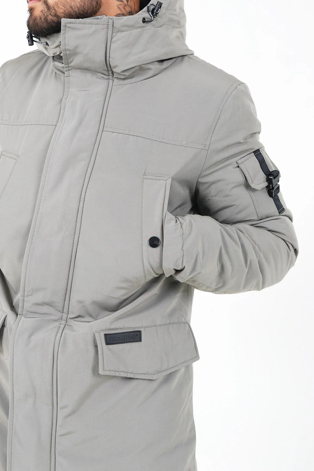 Parka capuche Vert kaki - Image 3