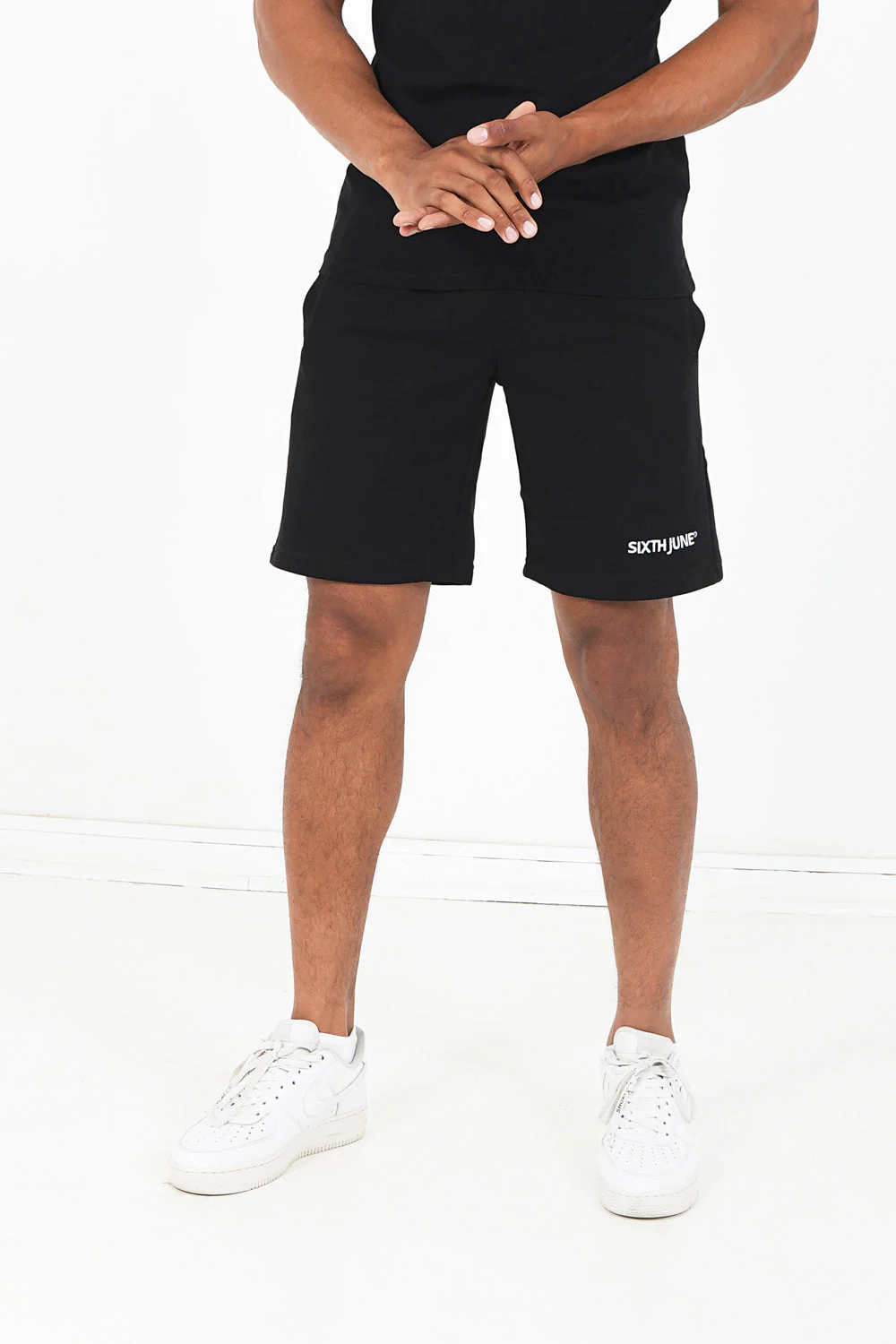 Short soft logo brodé Noir