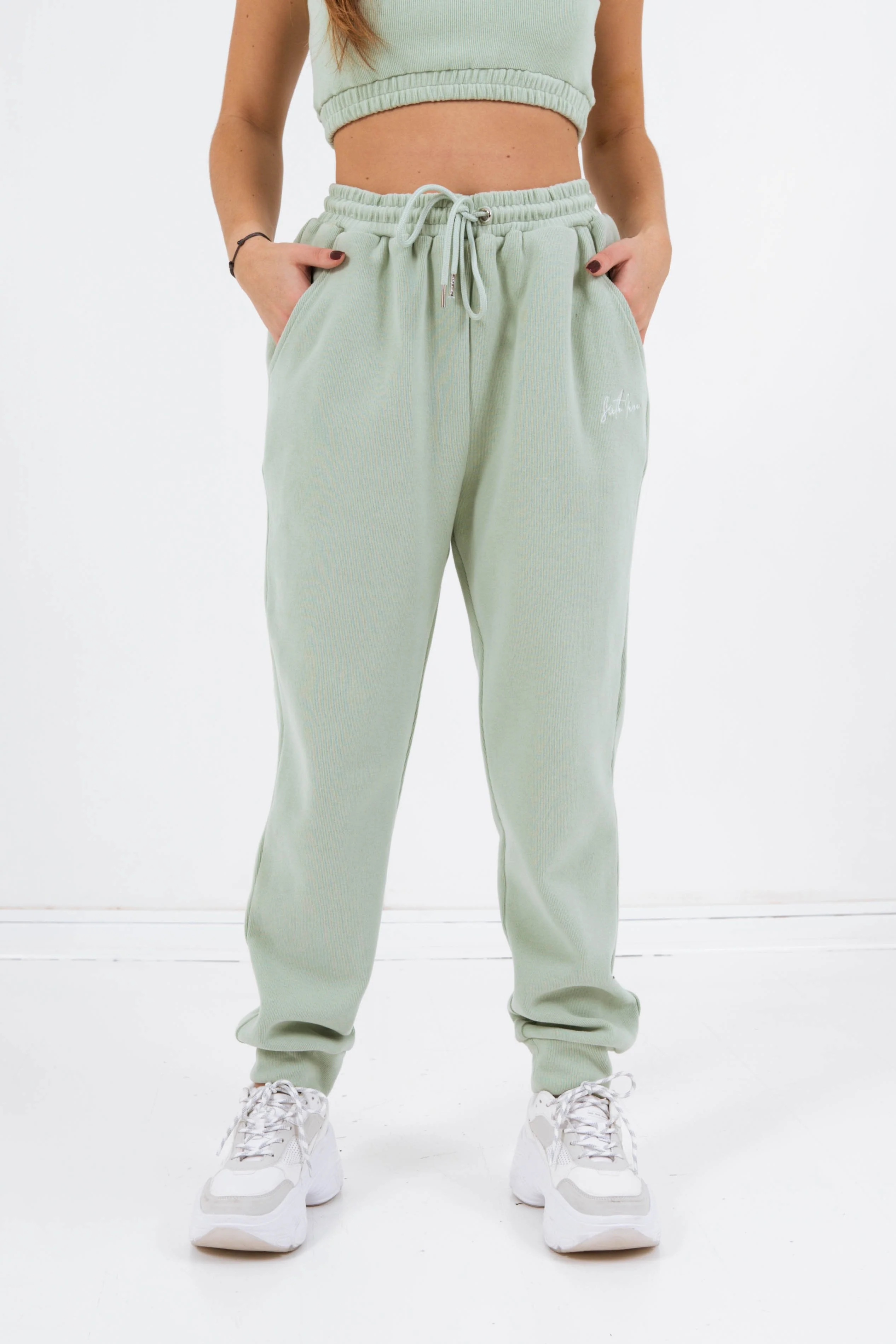 Jogging signature molletonné Vert clair