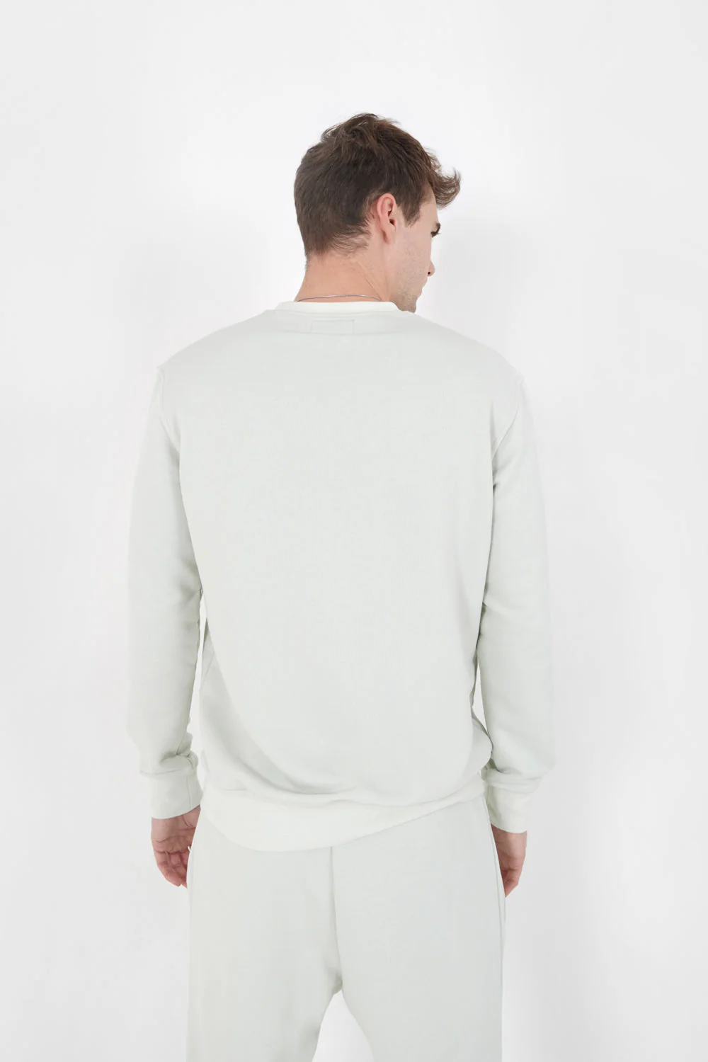 Sweatshirt soft logo brodé Vert clair - Image 5