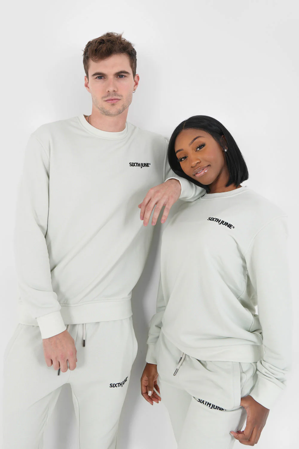 Sweatshirt soft logo brodé Vert clair - Image 7