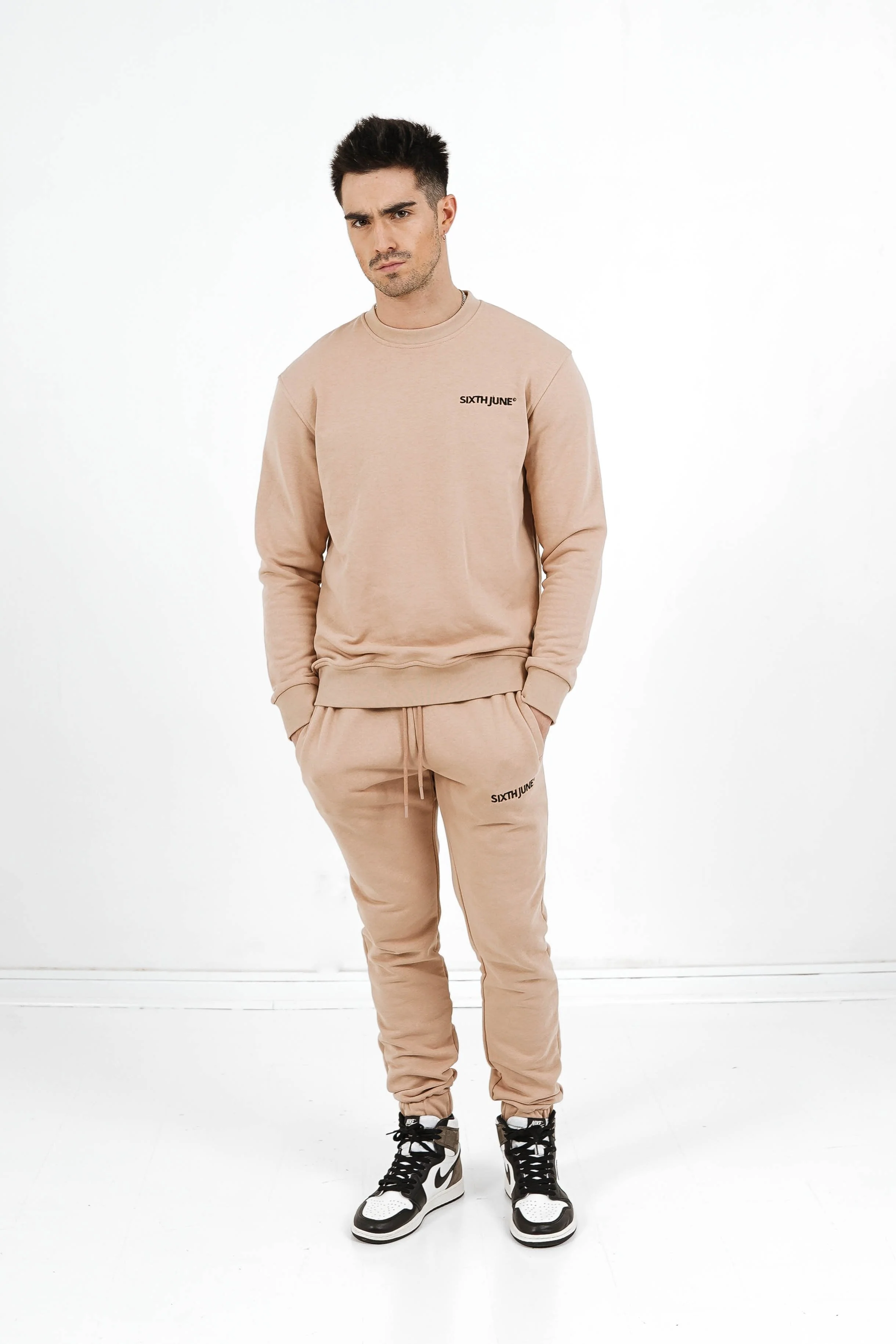 Sweatshirt soft logo brodé Beige clair - Image 2