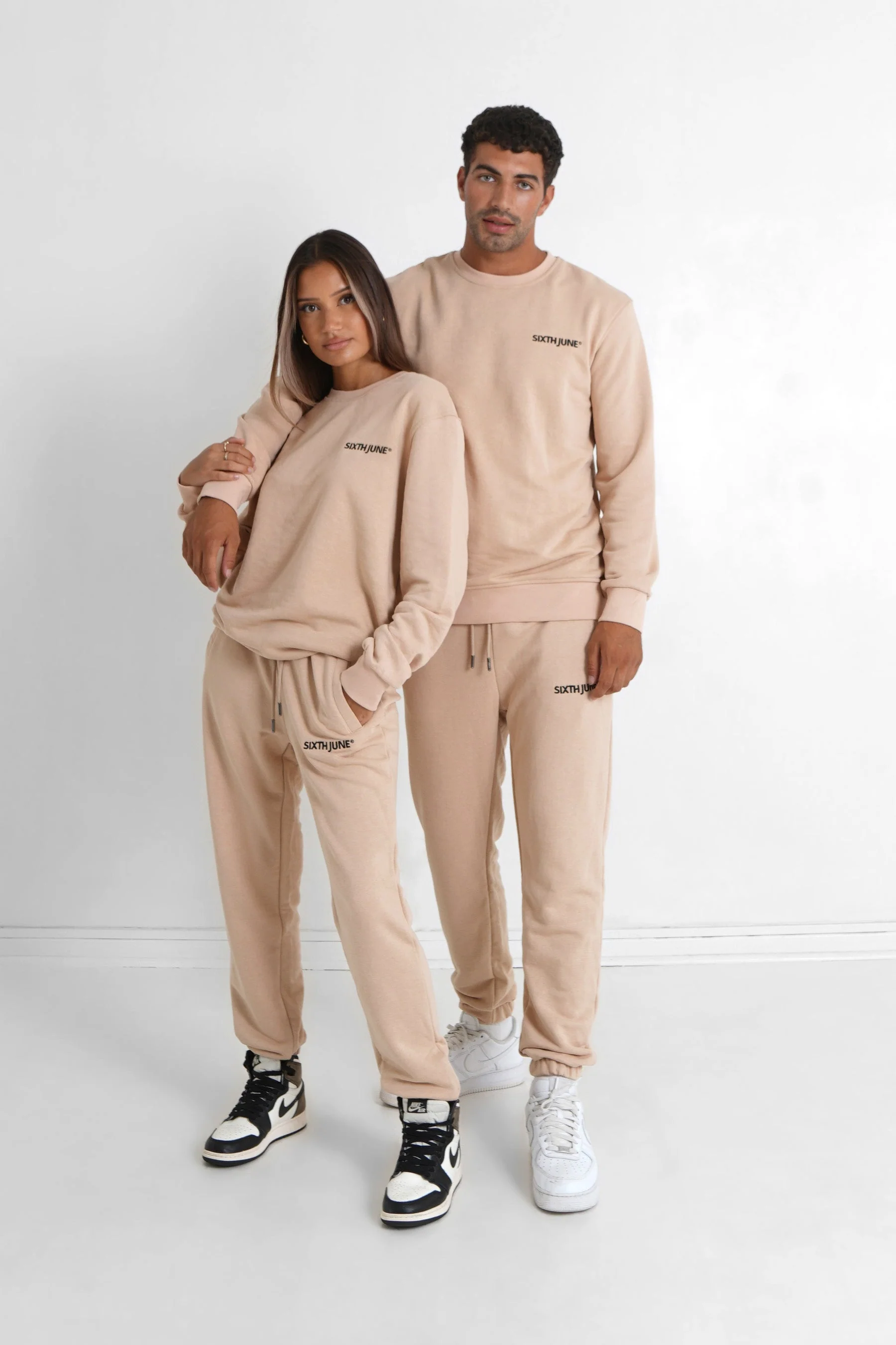 Sweatshirt soft logo brodé Beige clair - Image 7